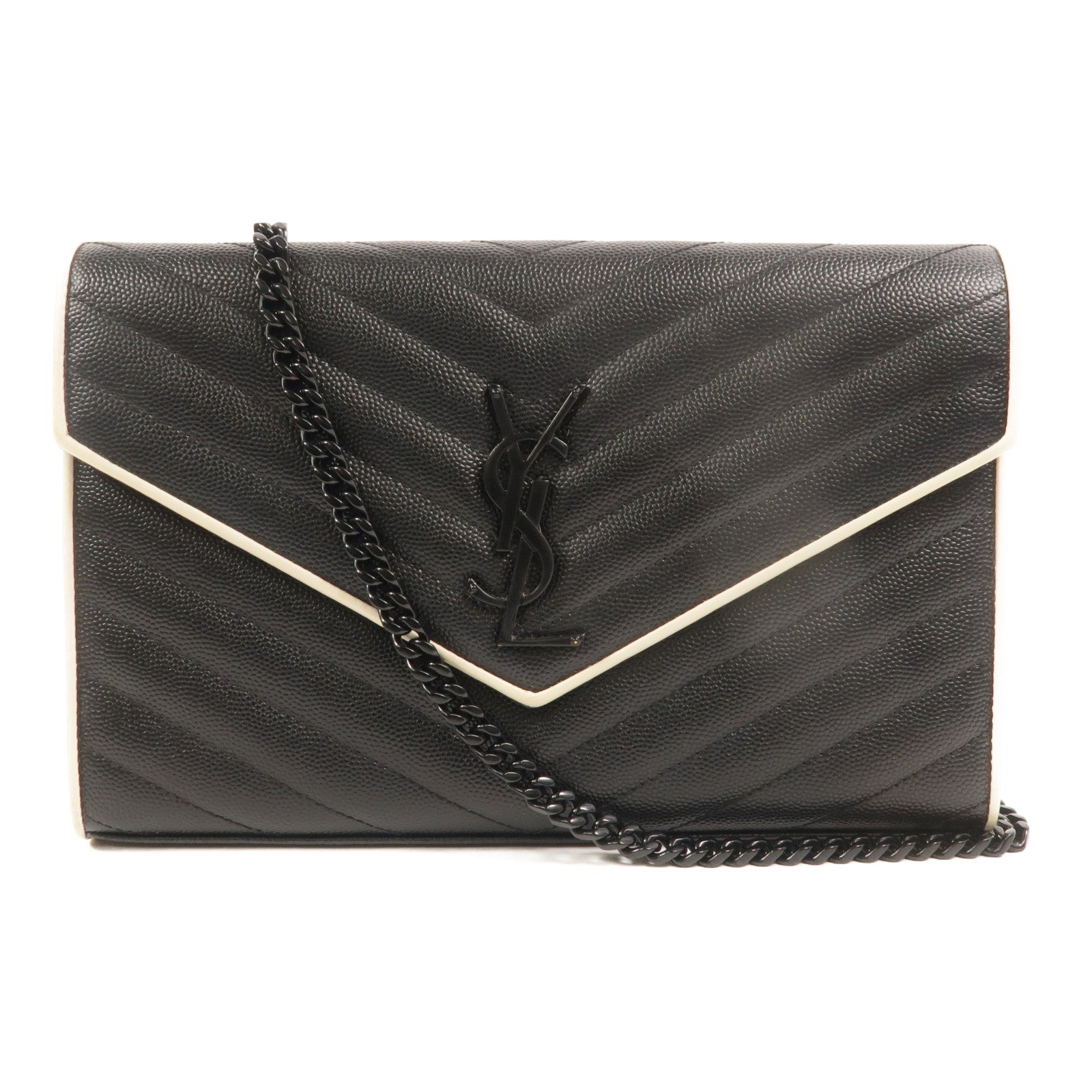 SAINT LAURENT 牛皮皮革Cassandre Chain Wallet肩背袋