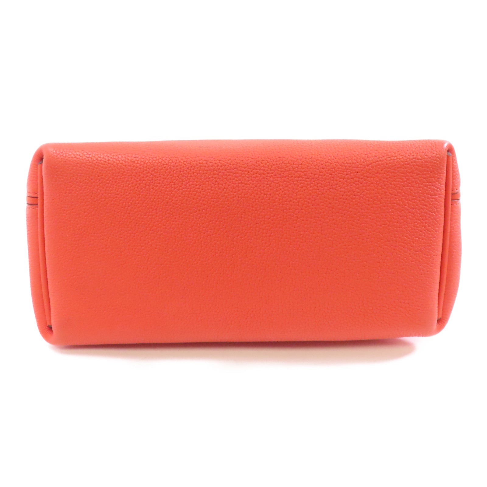 HERMES Clemence皮革24/24 29cm銀扣手挽肩背兩用袋紅色