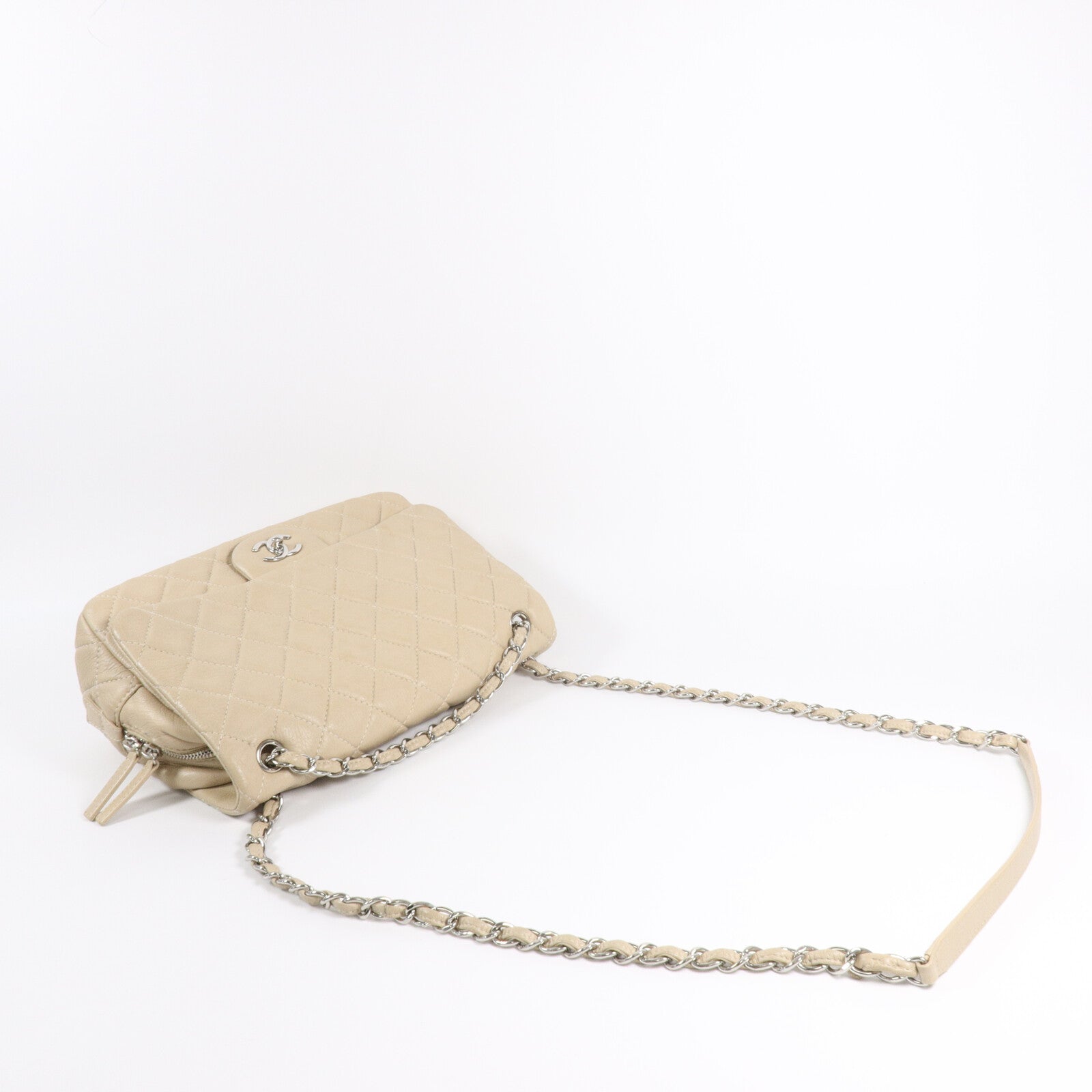 CHANEL 牛皮皮革Chain Shoulder鏈帶肩背袋