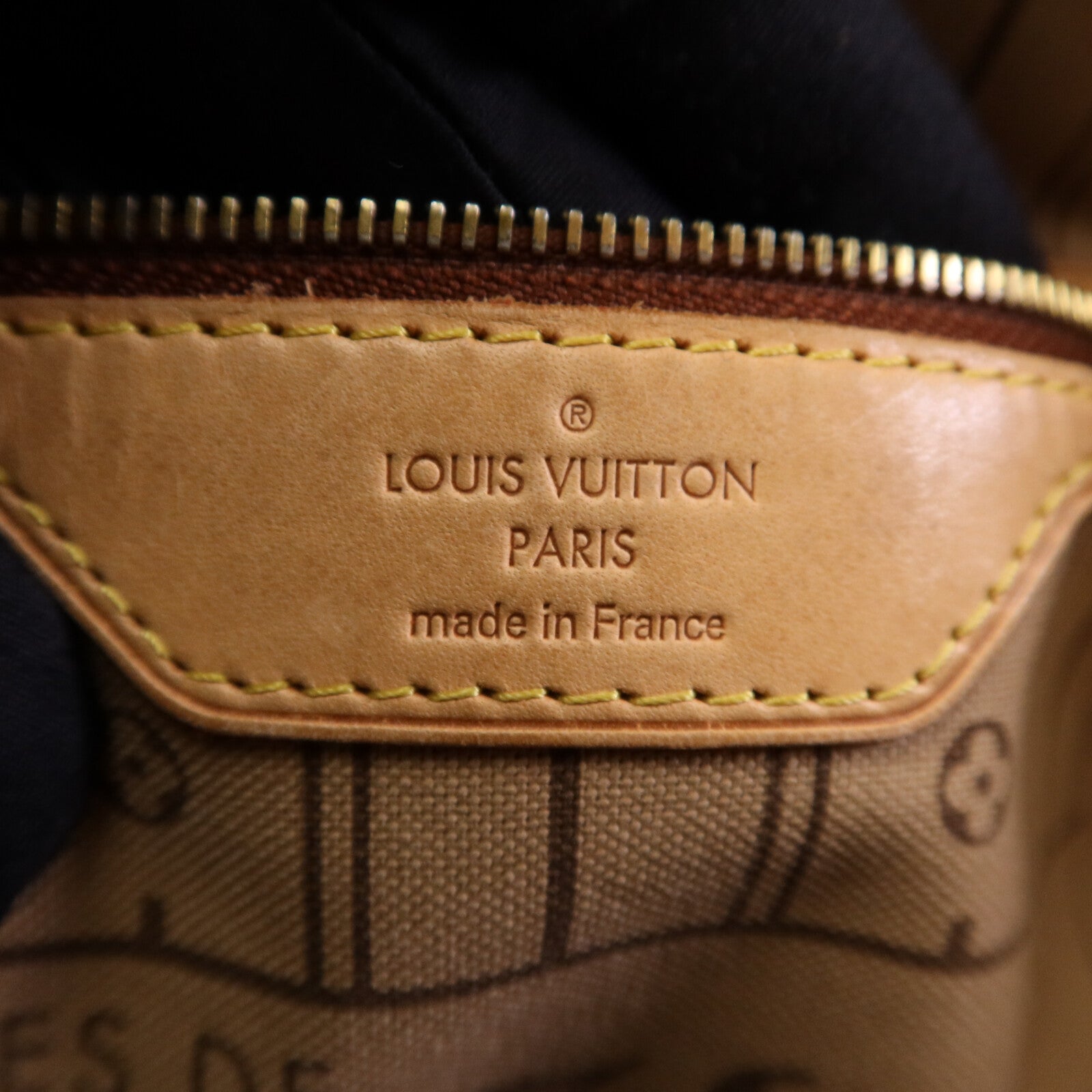 LOUIS VUITTON Monogram Neverfull MM金扣手挽袋