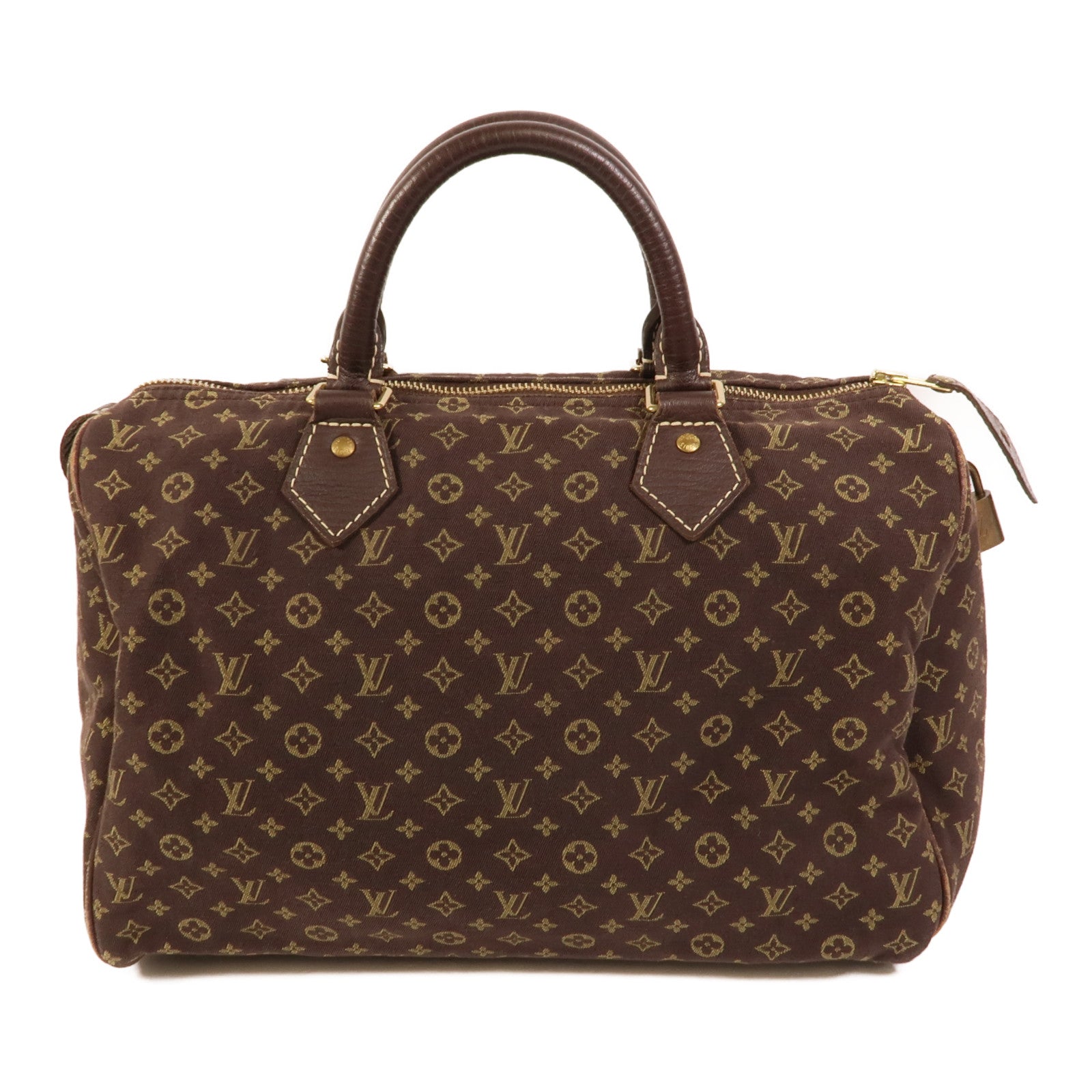 LOUIS VUITTON Monogram Mini Lin Speedy 30金扣手挽袋