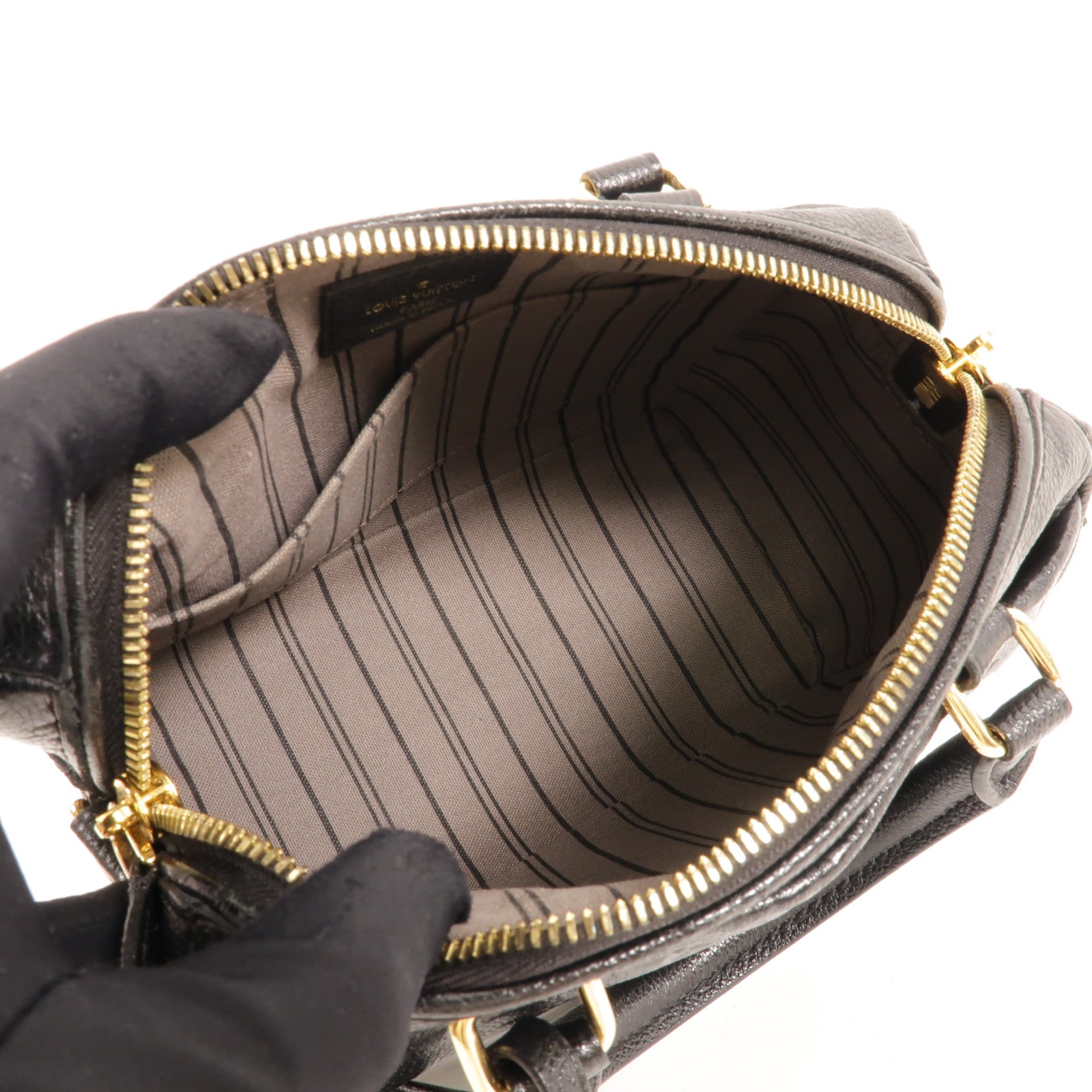 LOUIS VUITTON Monogram Empreinte Speedy Bandouliere 20手挽肩背兩用袋