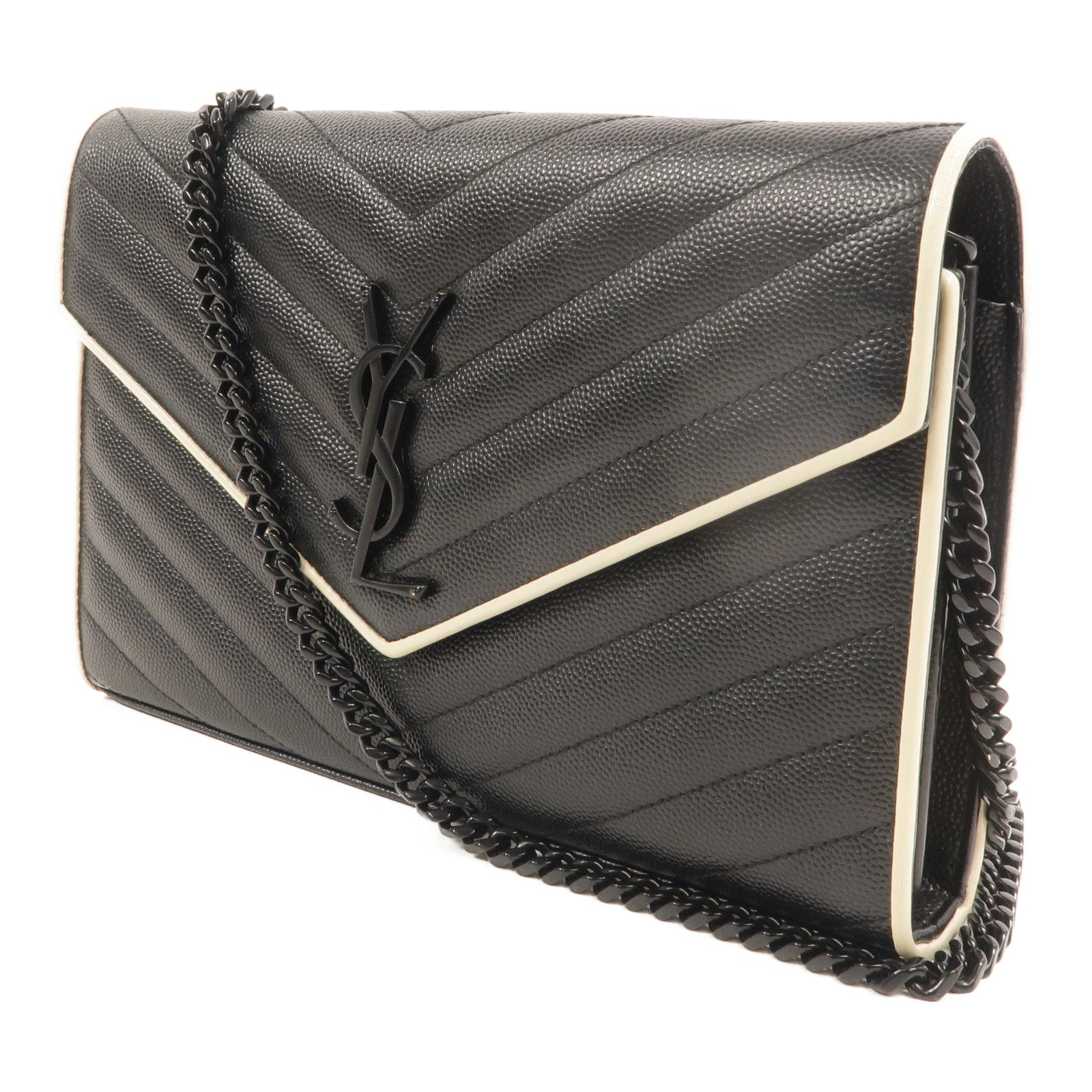 SAINT LAURENT 牛皮皮革Cassandre Chain Wallet肩背袋