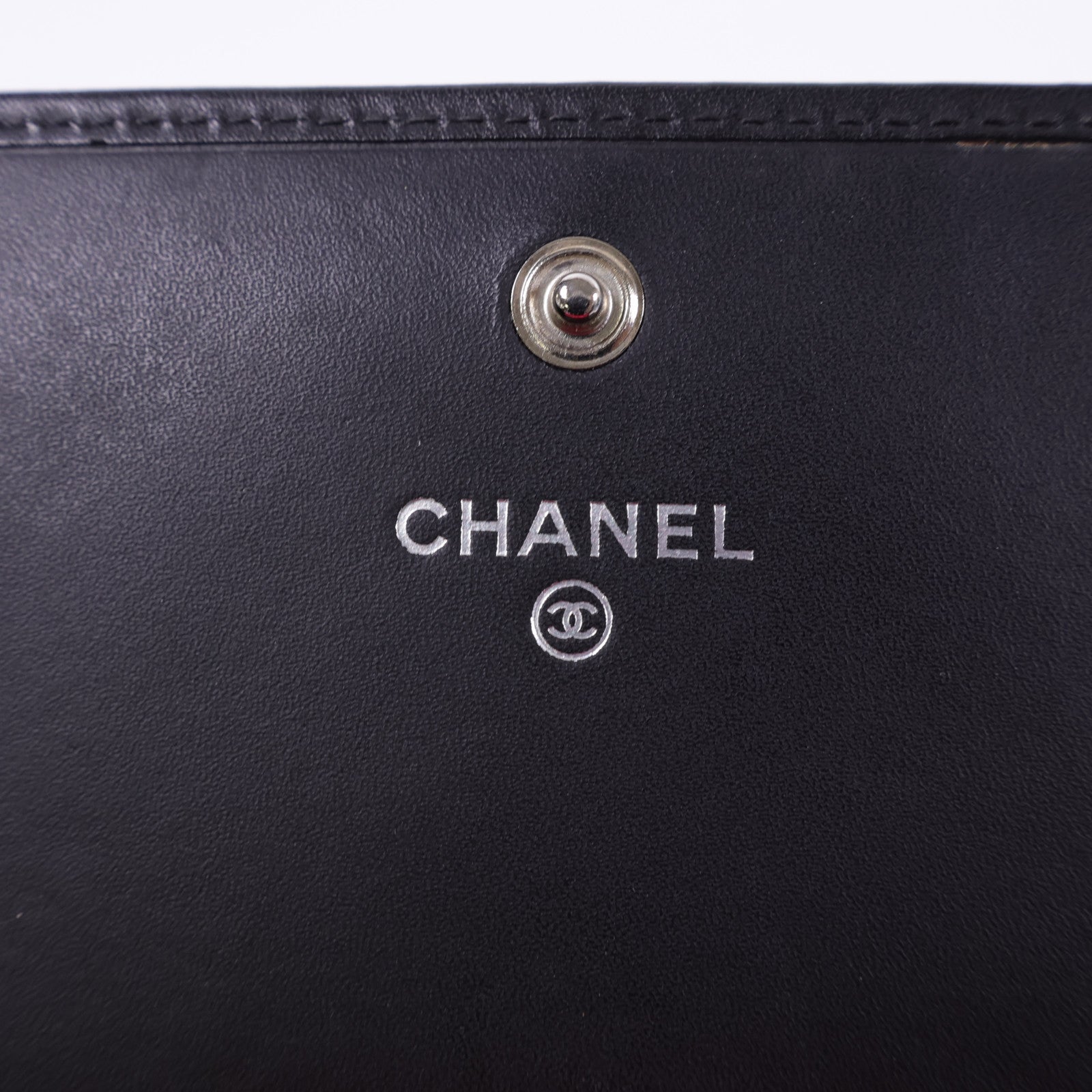 CHANEL 牛皮皮革Cambon Long Wallet銀扣長錢包