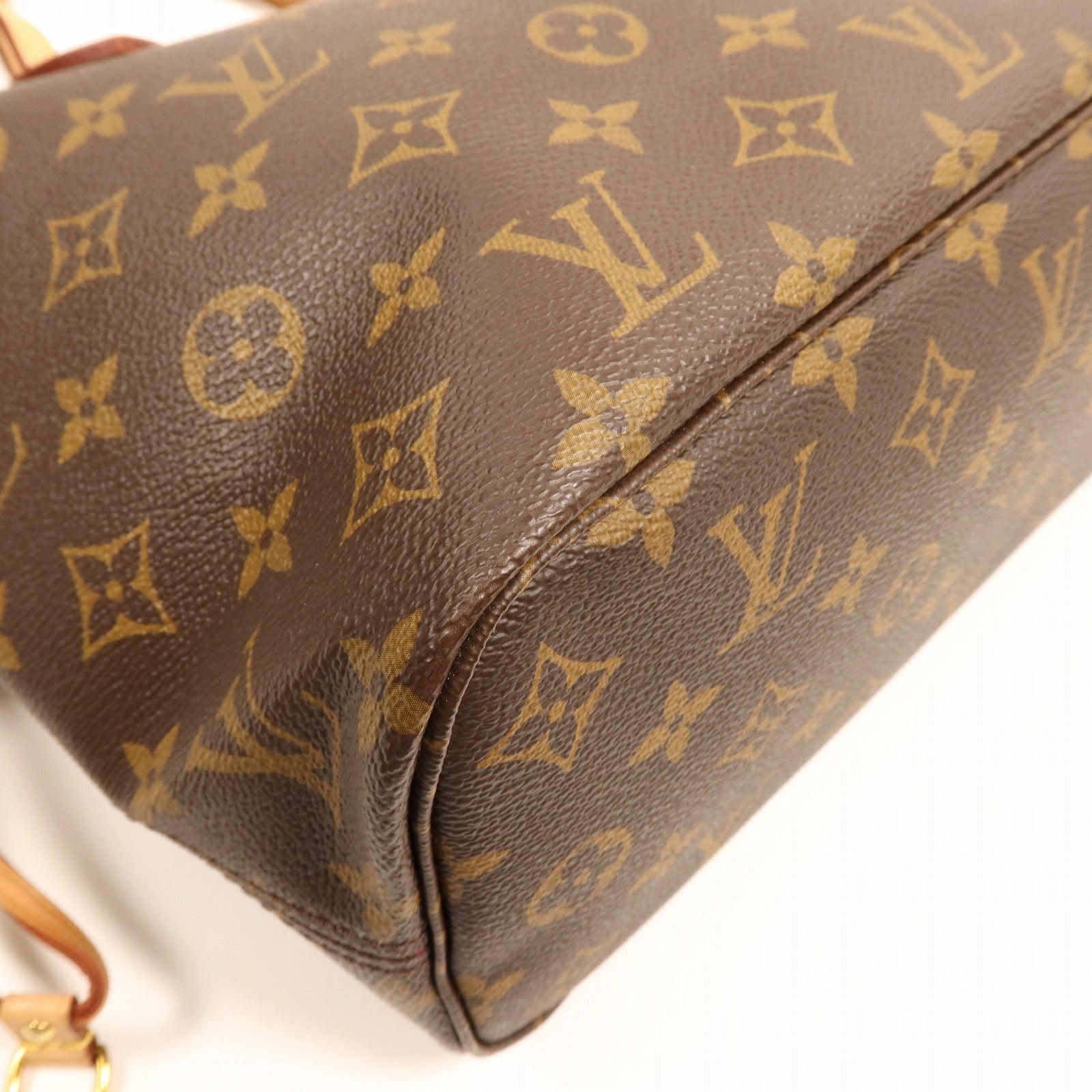 LOUIS VUITTON Monogram Neverfull PM金扣手挽袋