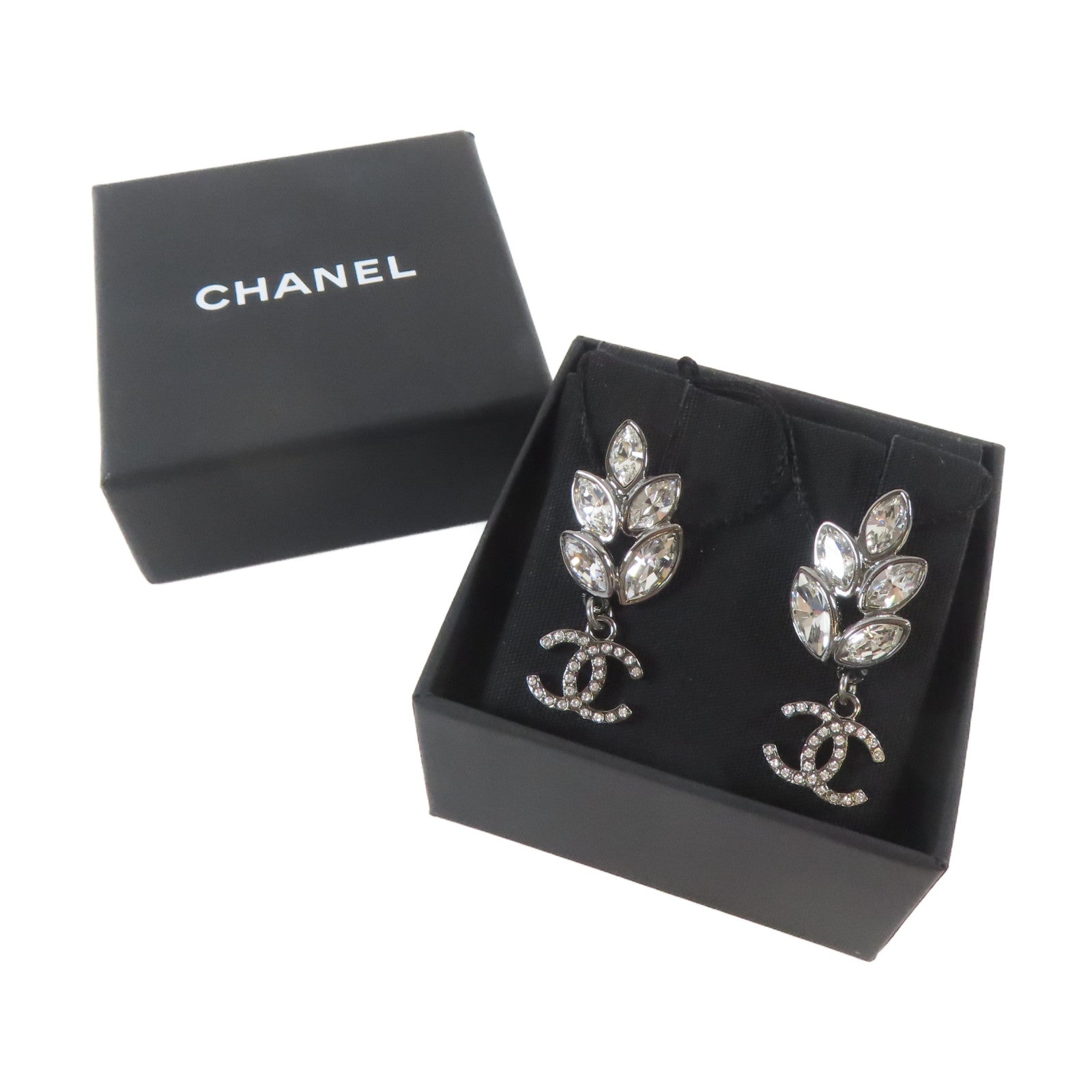 CHANEL 【激減優惠】PVC/金屬Earrings耳環銀色