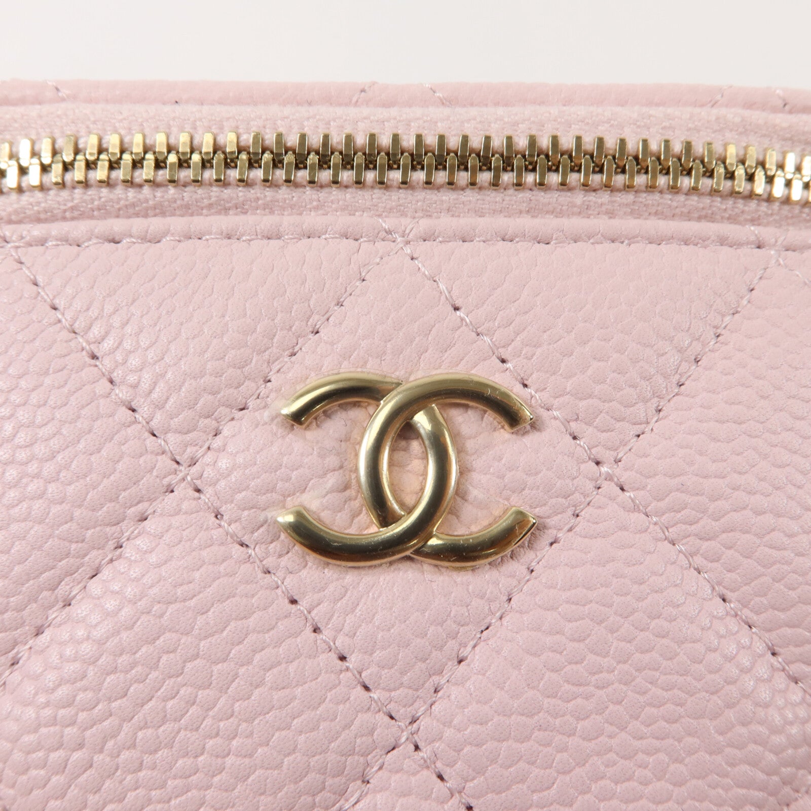 CHANEL Grained Calfskin Mini Vanity Shoulder鏈帶肩背袋