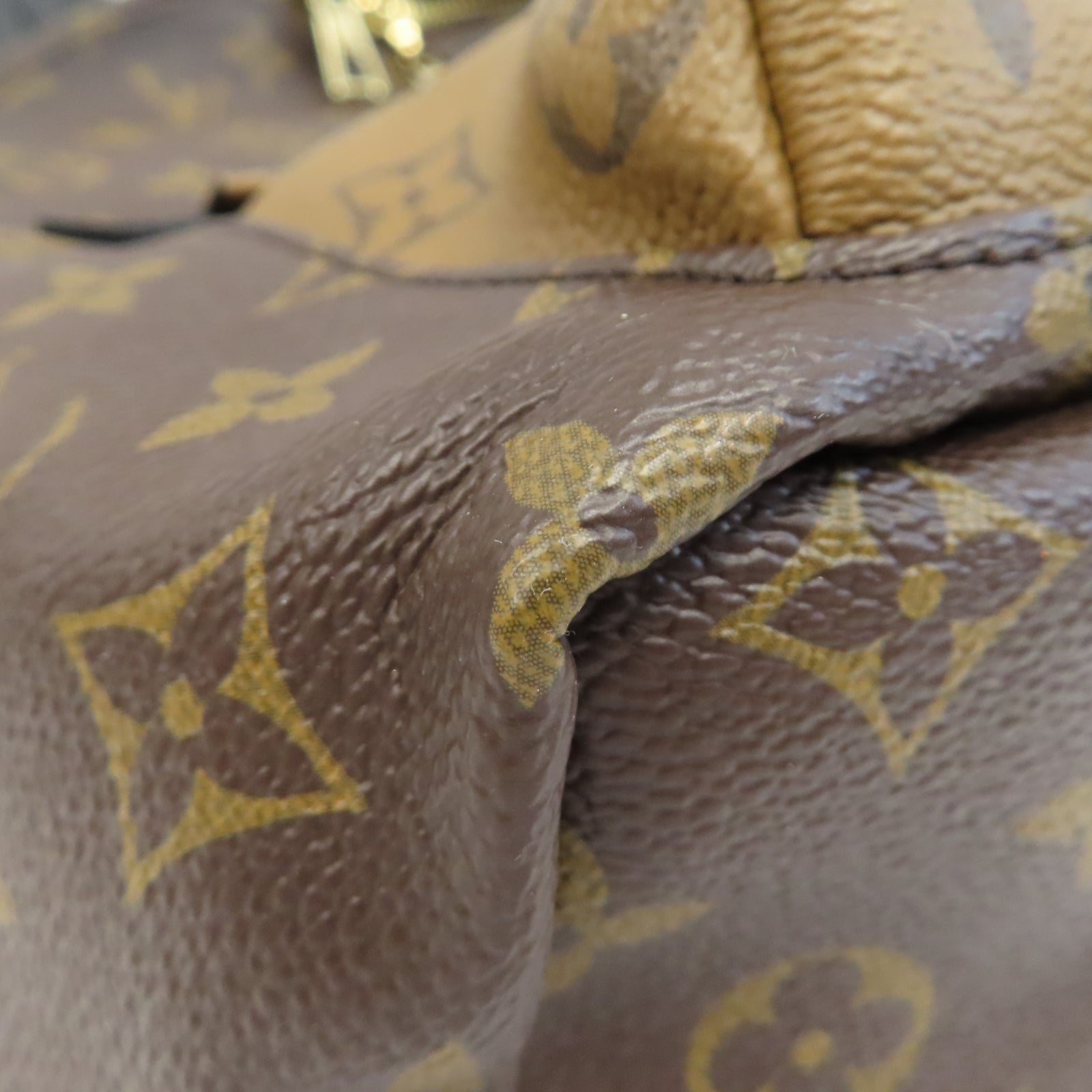LOUIS VUITTON Monogram Reverse Palm Springs PM金扣背包啡色