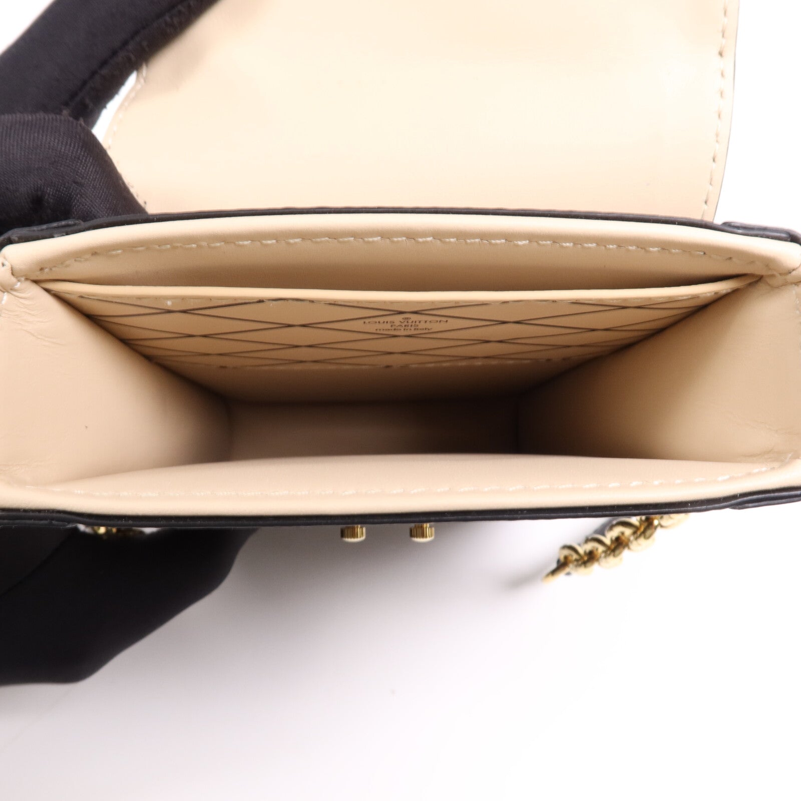 LOUIS VUITTON Monogram Pochette Trunk Vertical金扣鏈帶肩背袋