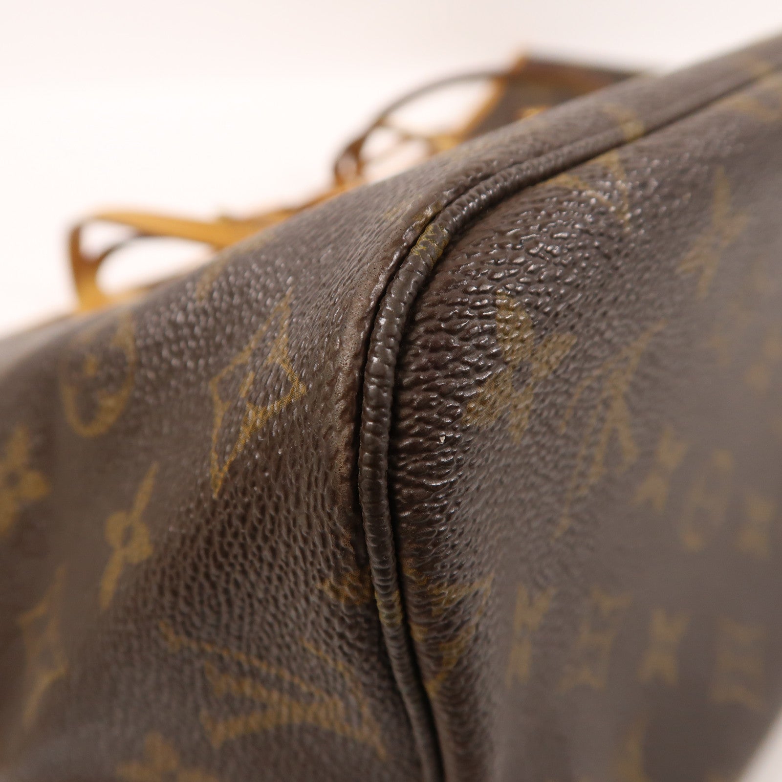 LOUIS VUITTON Monogram Neverfull MM金扣手挽袋