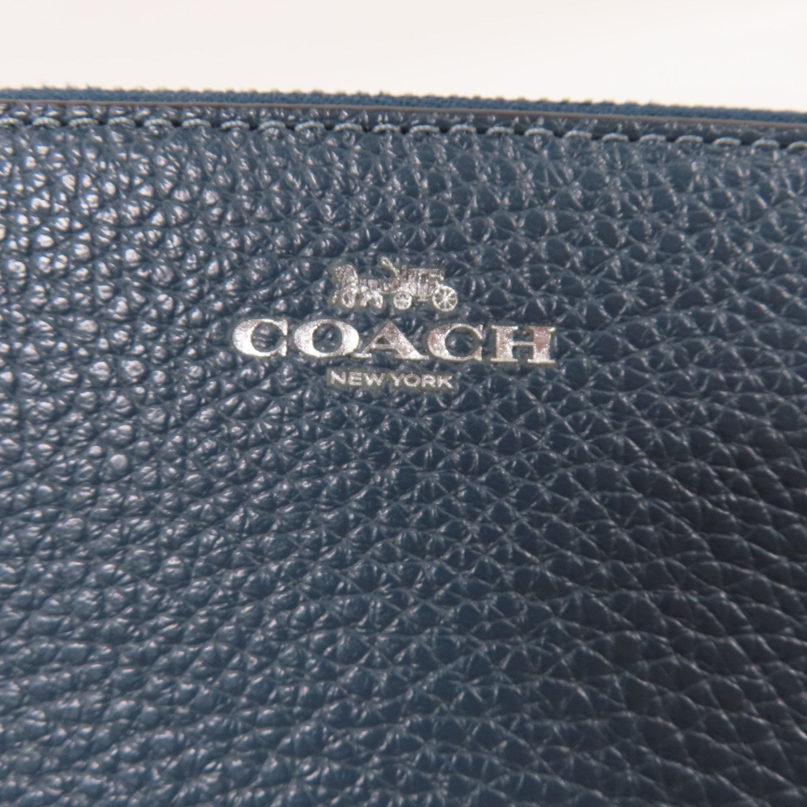 COACH 【激減優惠】牛皮皮革Pouch Wallet銀扣錢包