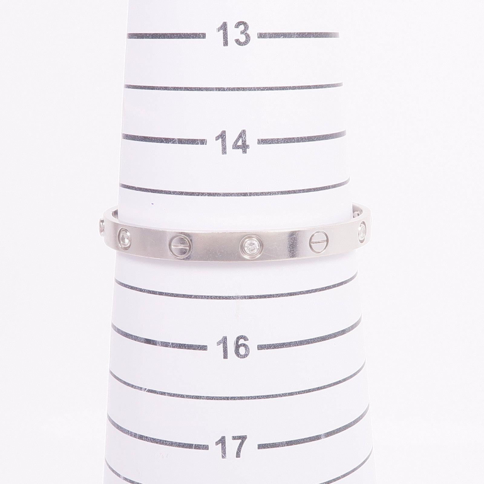 CARTIER 18K白金Love Bracelet 6 Diamonds鑽石手鐲Cartier#16
