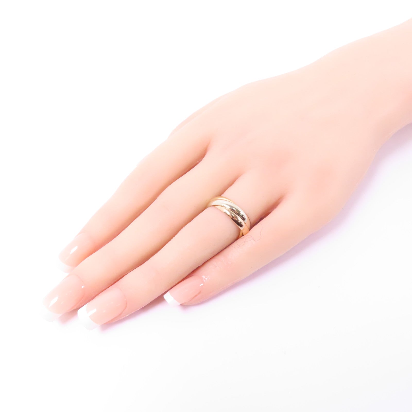 CARTIER 18K黃金/白金/玫瑰金Trinity Ring戒指Cartier#51/US#5.75