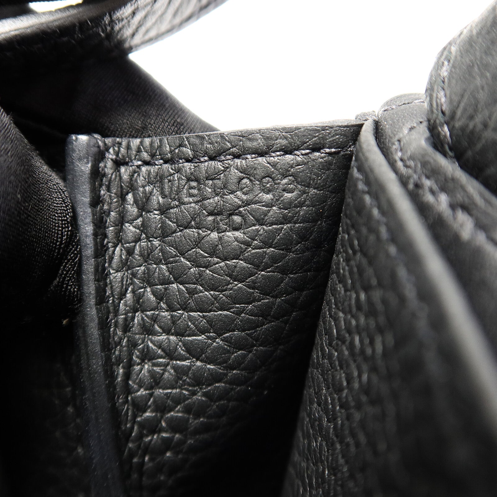 HERMES Clemence皮革Halzan 25肩背袋Noir