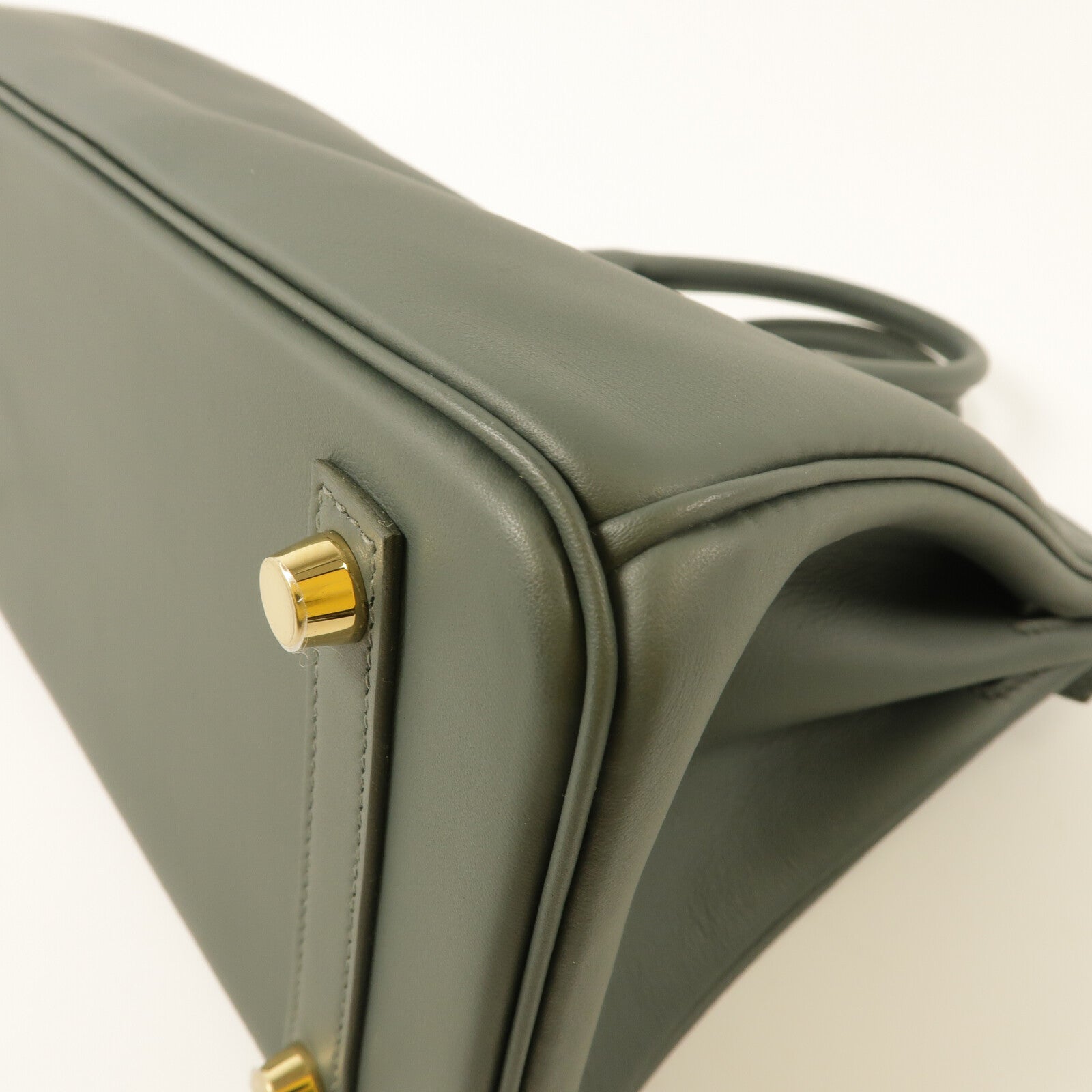 HERMES Swift皮革Birkin 25手挽袋Vert Mangrove