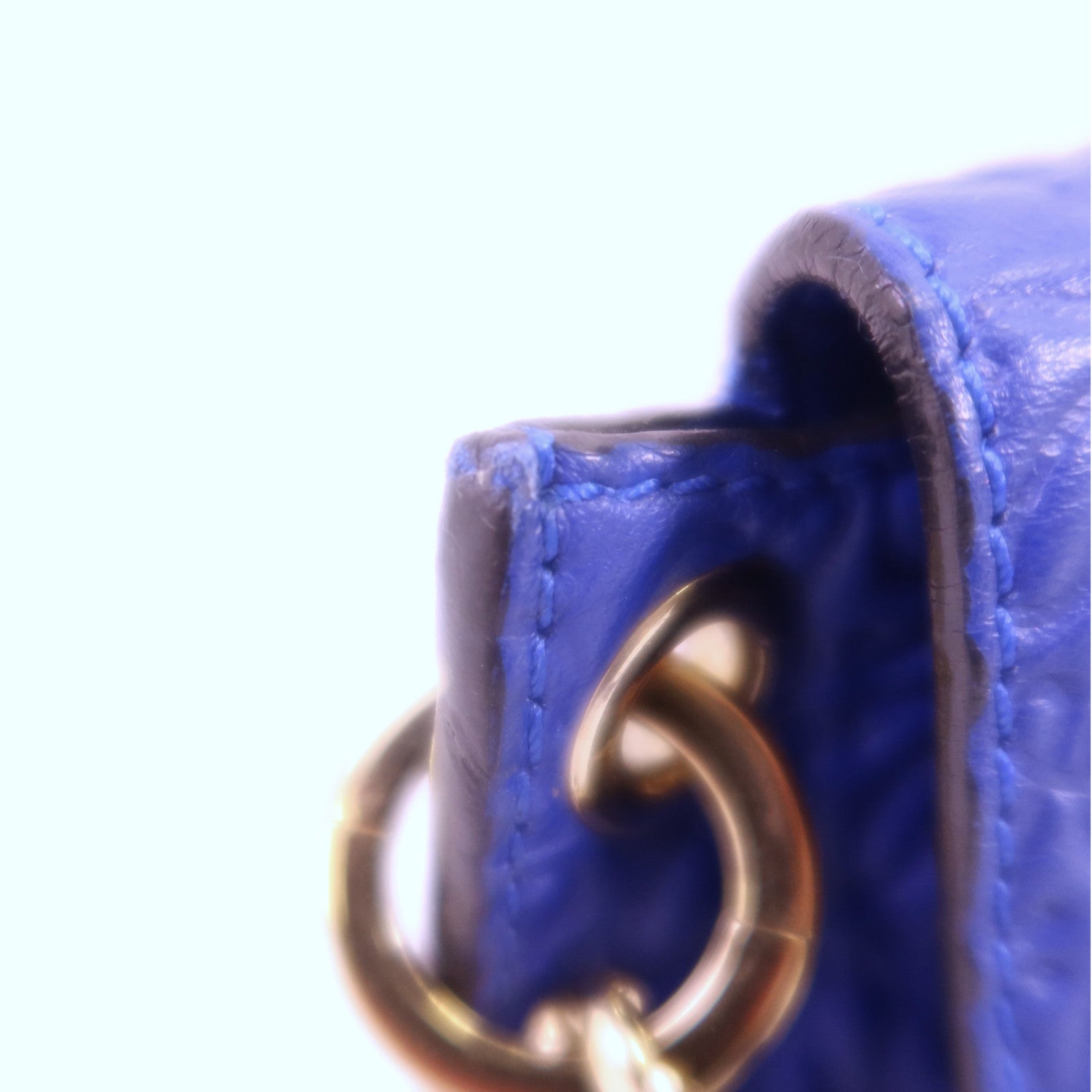 LOEWE 牛皮皮革Chain Shoulder金扣鏈帶肩背袋