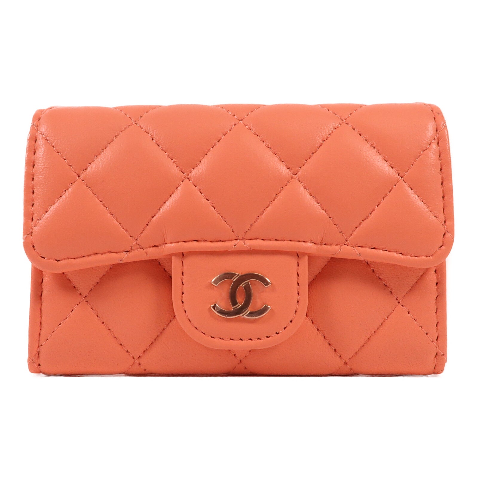 CHANEL 羊皮皮革Card Case金扣卡片套