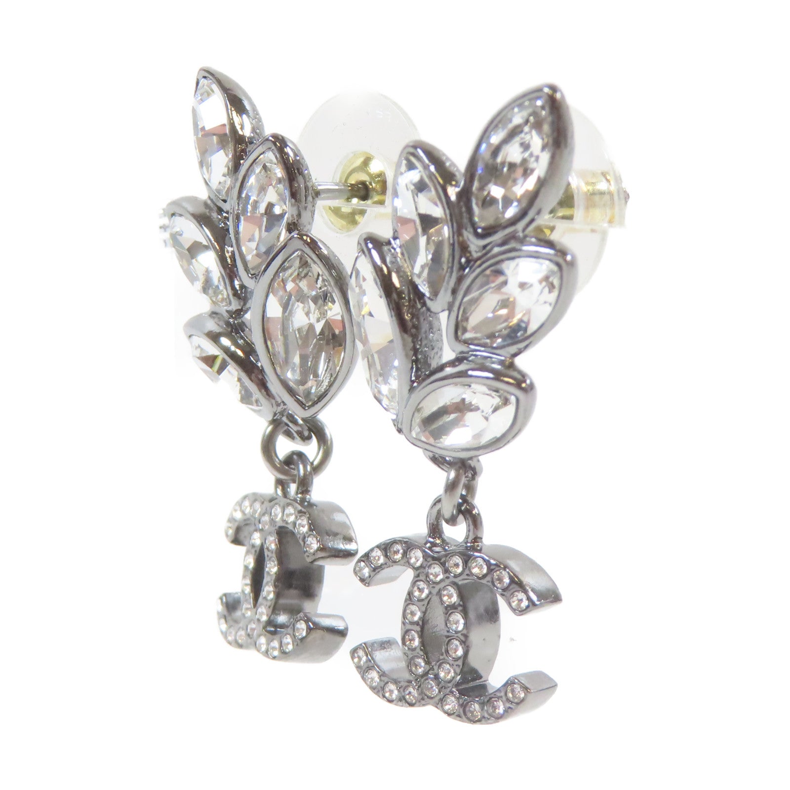 CHANEL 【激減優惠】PVC/金屬Earrings耳環銀色