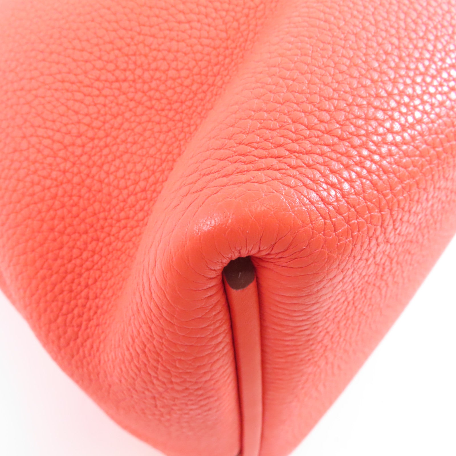 HERMES Clemence皮革24/24 29cm銀扣手挽肩背兩用袋紅色