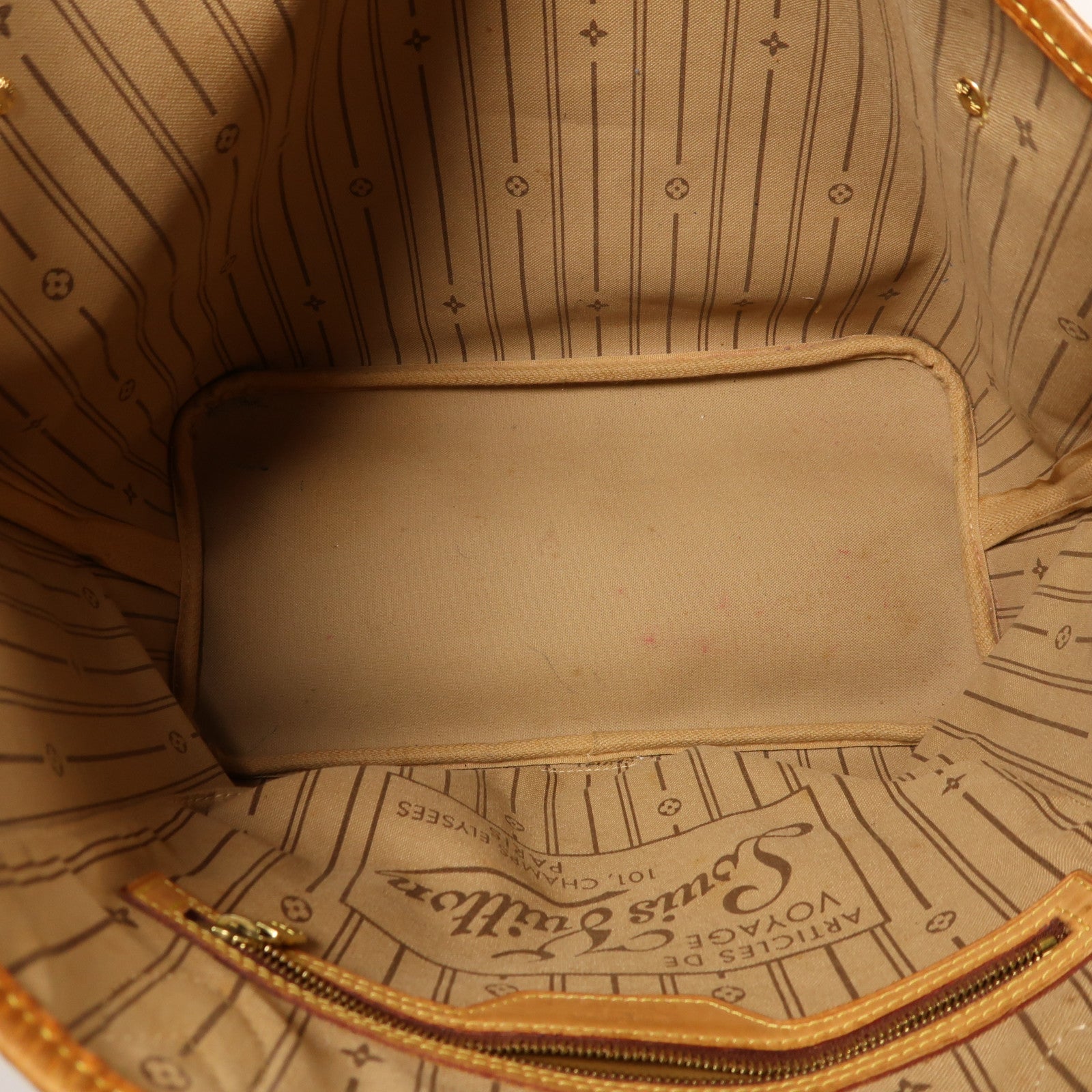 LOUIS VUITTON Monogram Neverfull MM金扣手挽袋