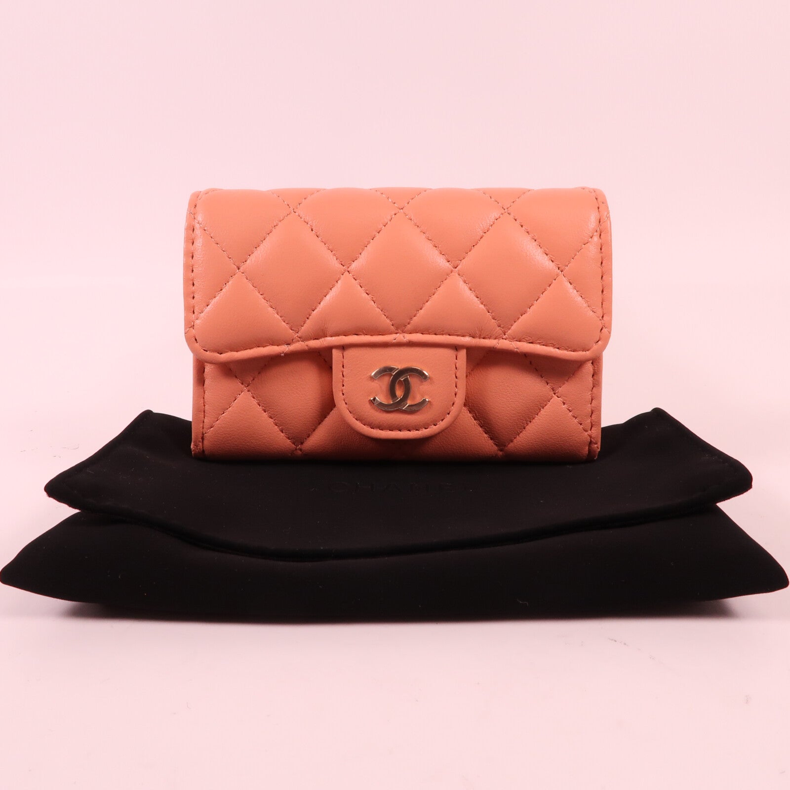 CHANEL 羊皮皮革Card Case金扣卡片套