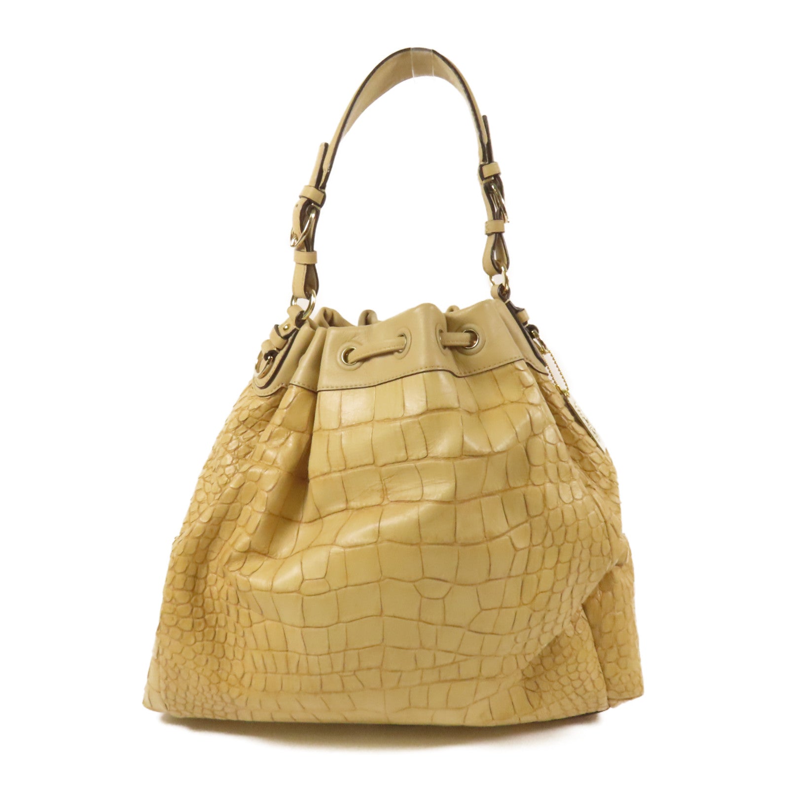 COACH 牛皮皮革2way Shoulder Bag金扣手挽肩背兩用袋