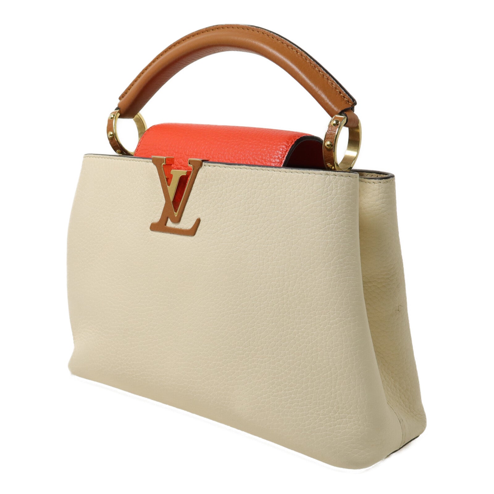 LOUIS VUITTON 牛皮皮革Capucines BB手挽肩背兩用袋