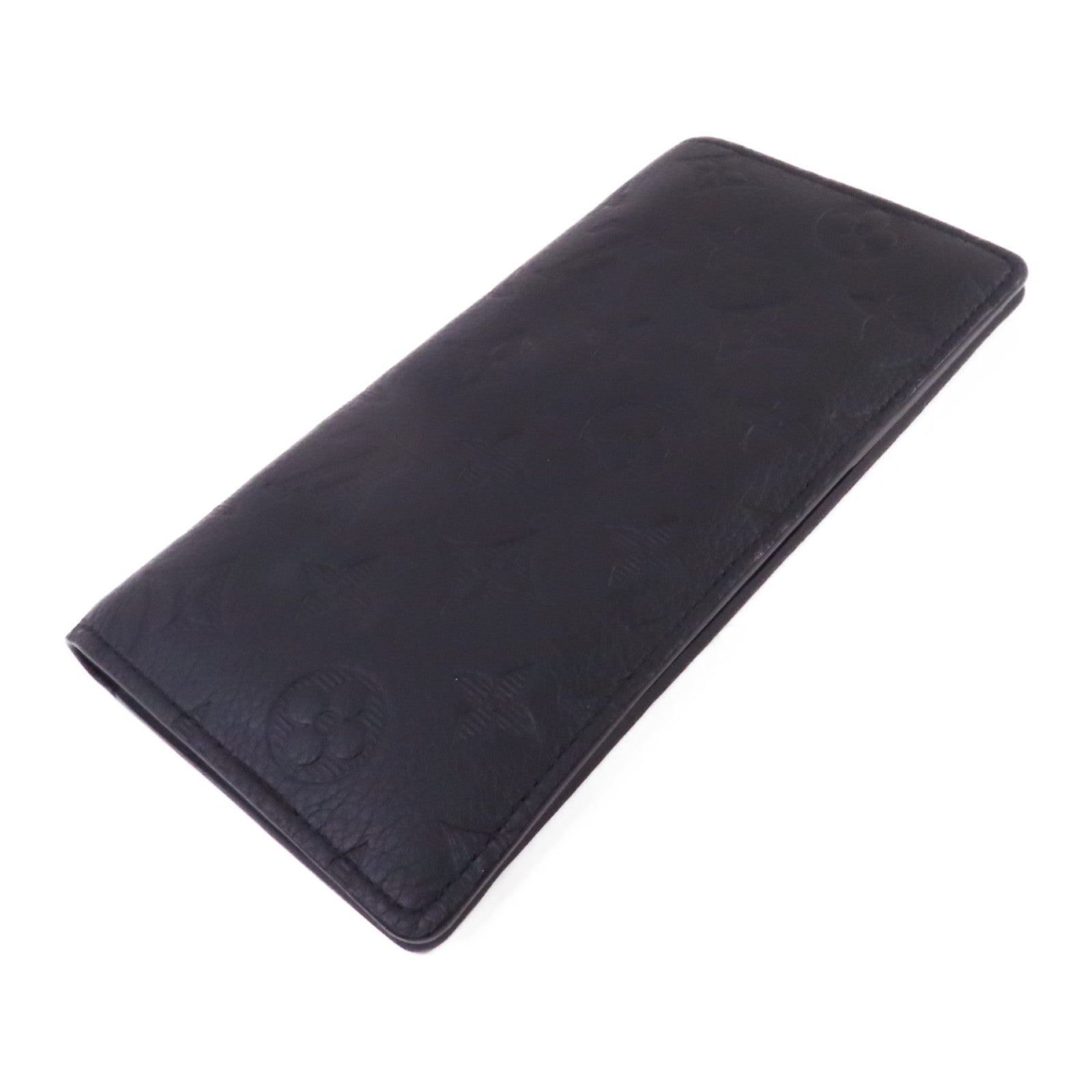 LOUIS VUITTON Monogram Shadow Brazza Wallet長錢包黑色