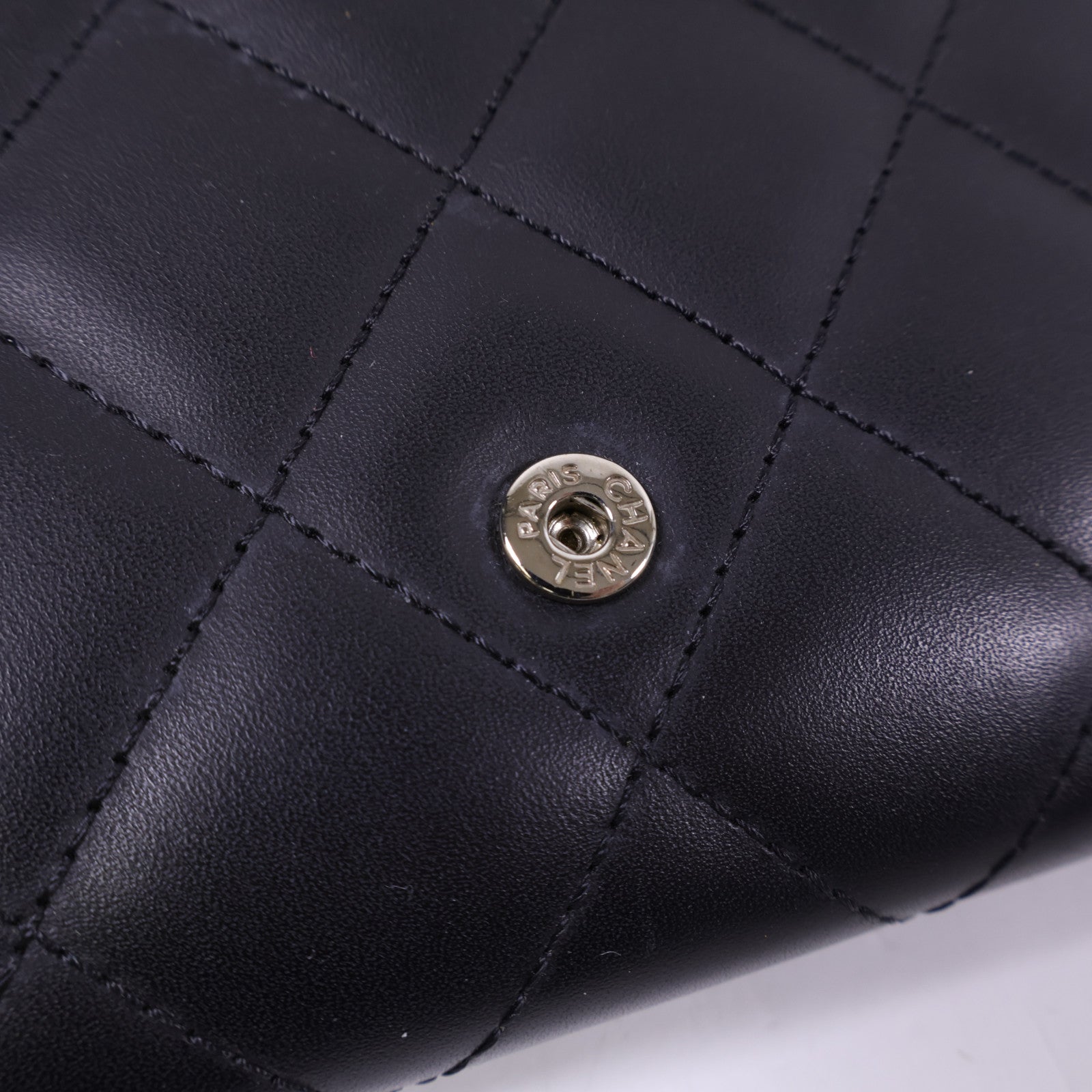 CHANEL 牛皮皮革Cambon Long Wallet銀扣長錢包