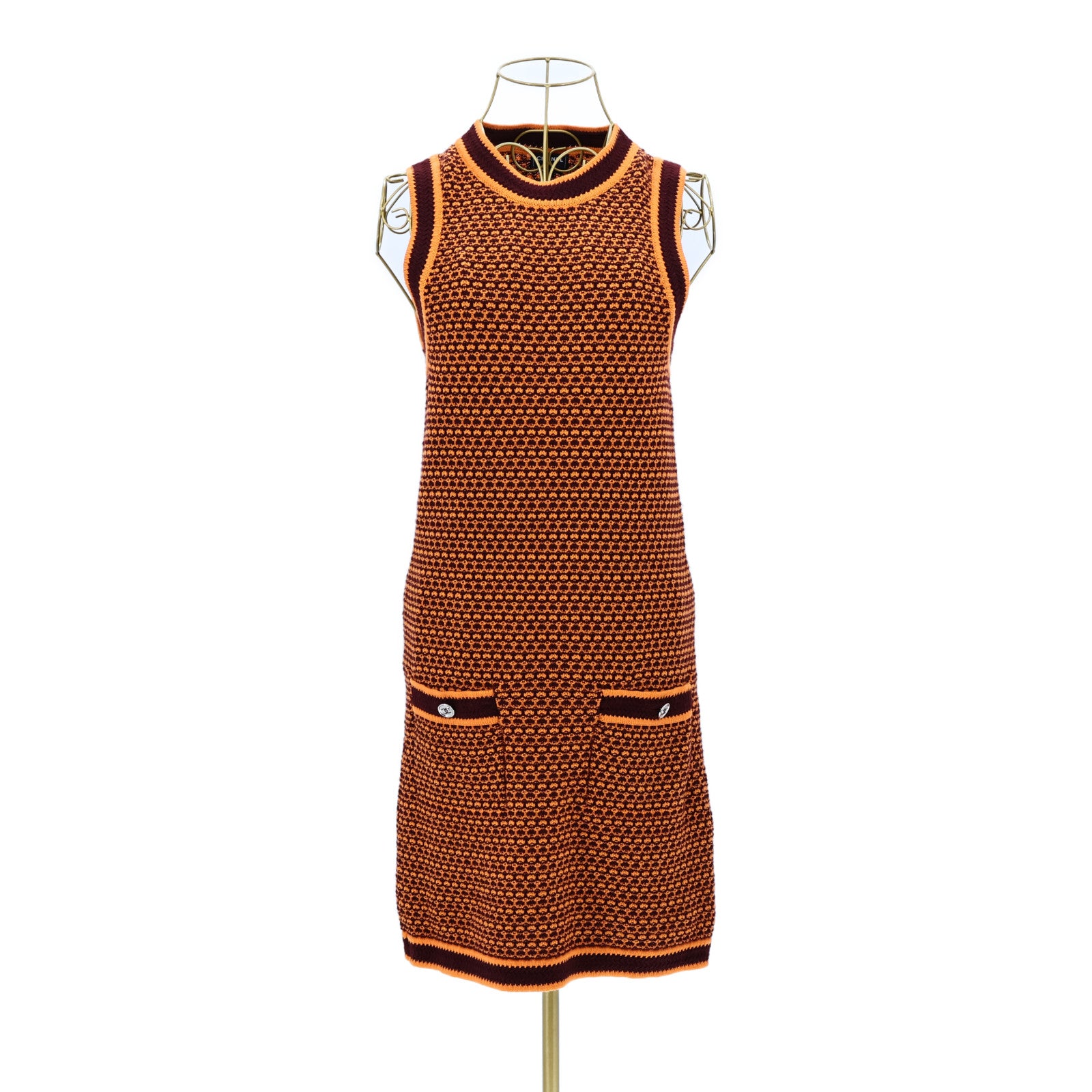 CHANEL Cashmere Sleeveless Knee-Length Knit Dress連身裙