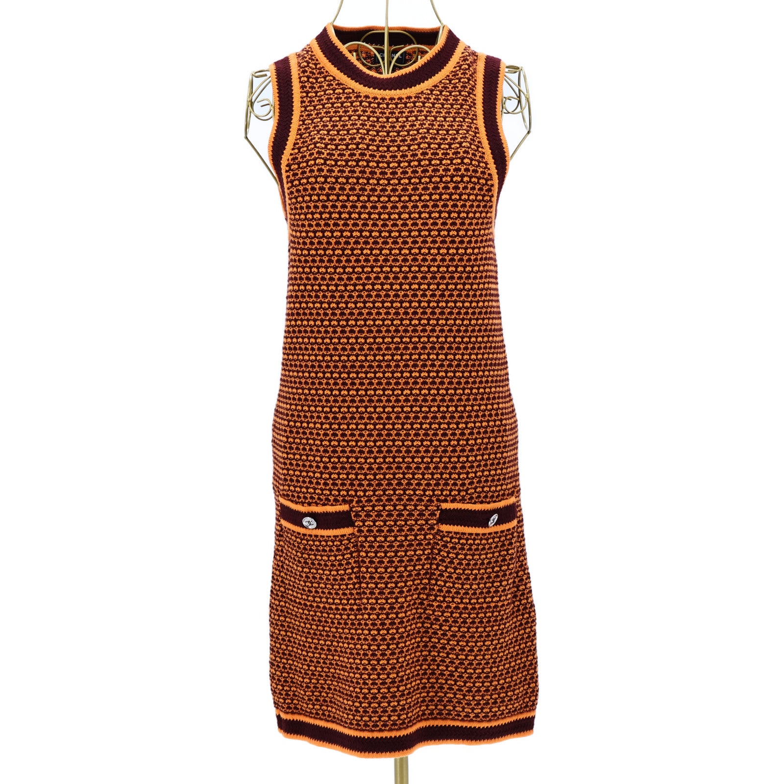 CHANEL Cashmere Sleeveless Knee-Length Knit Dress連身裙