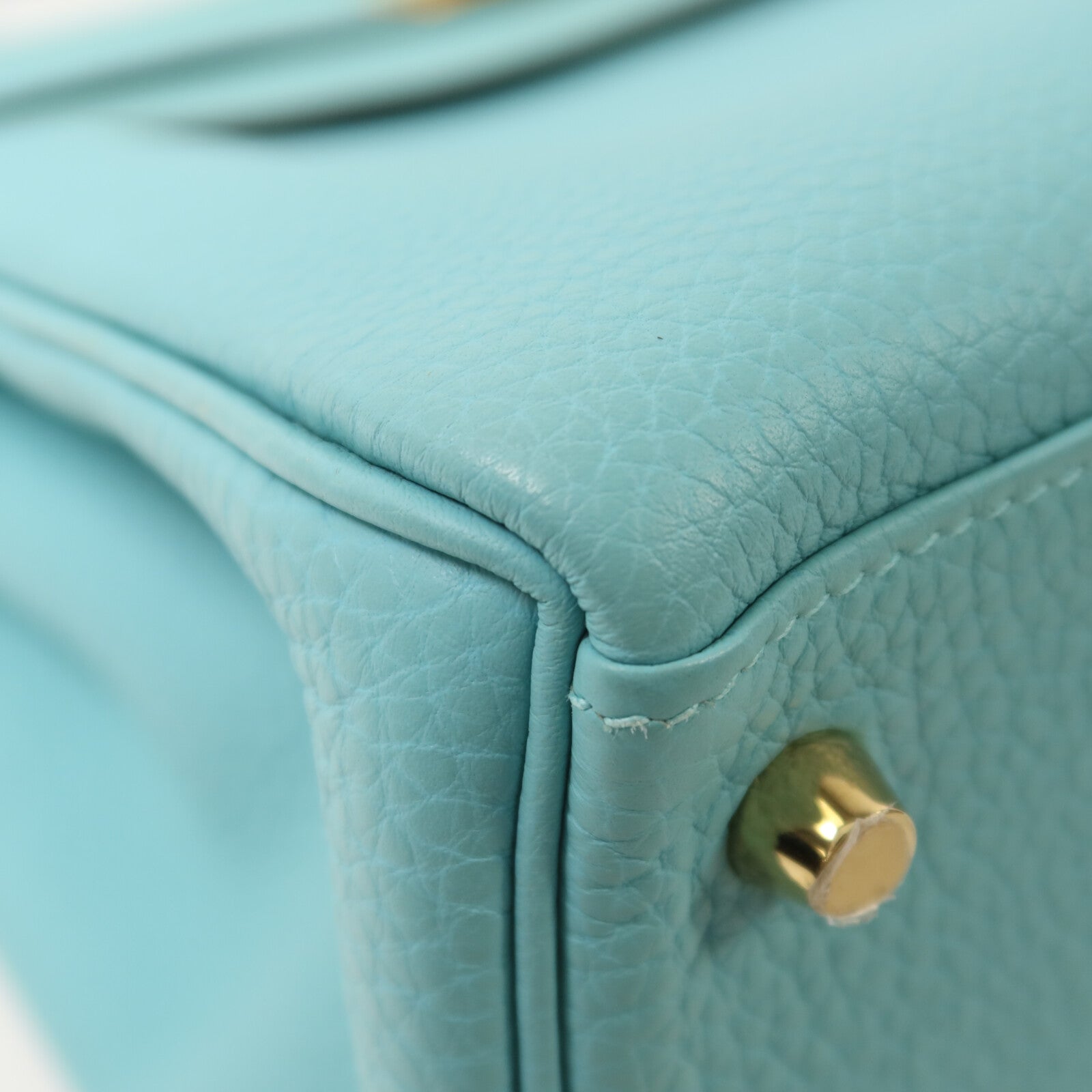 HERMES Togo皮革Kelly 28手挽肩背兩用袋Bleu Atoll