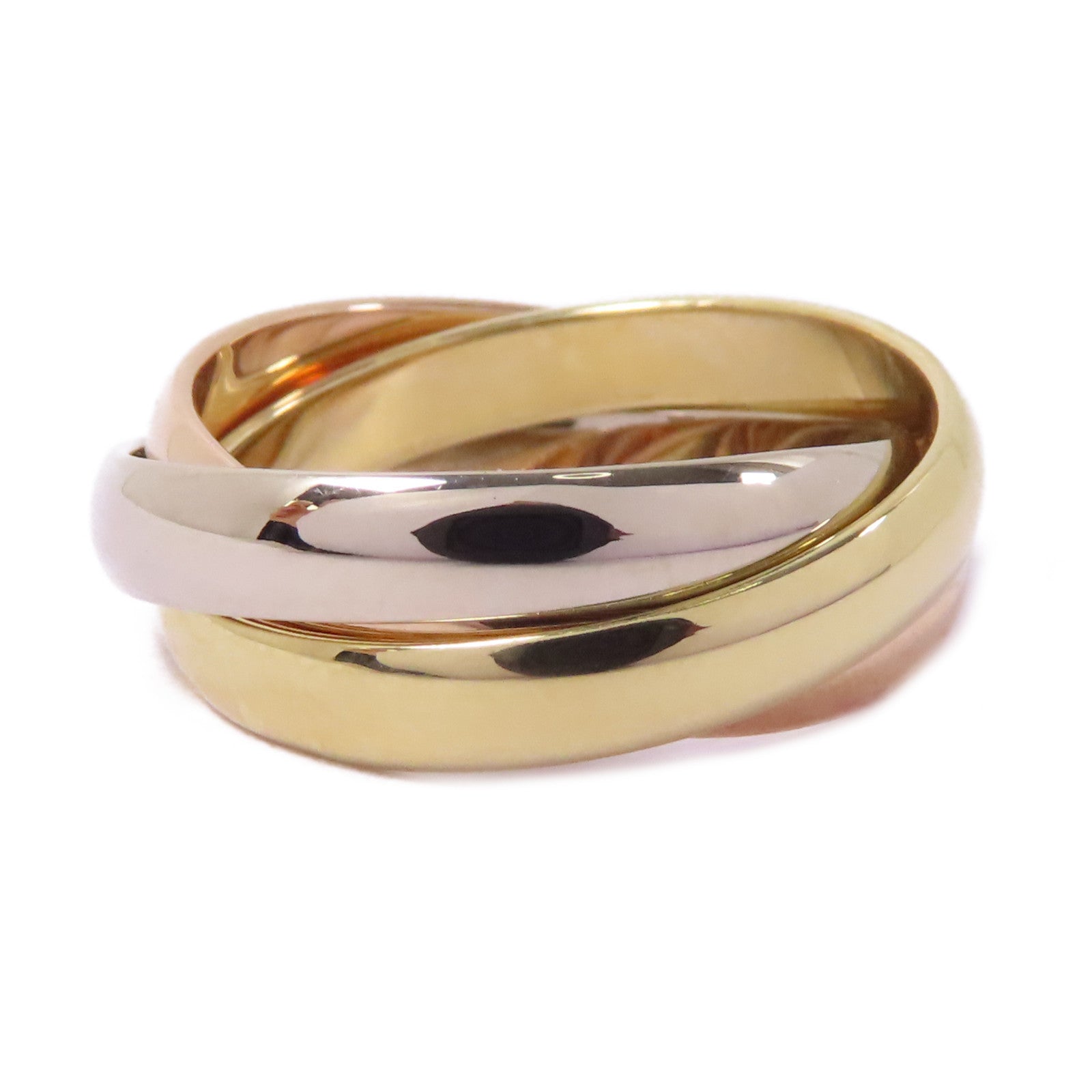 CARTIER 18K黃金/白金/玫瑰金Trinity Ring戒指Cartier#51/US#5.75