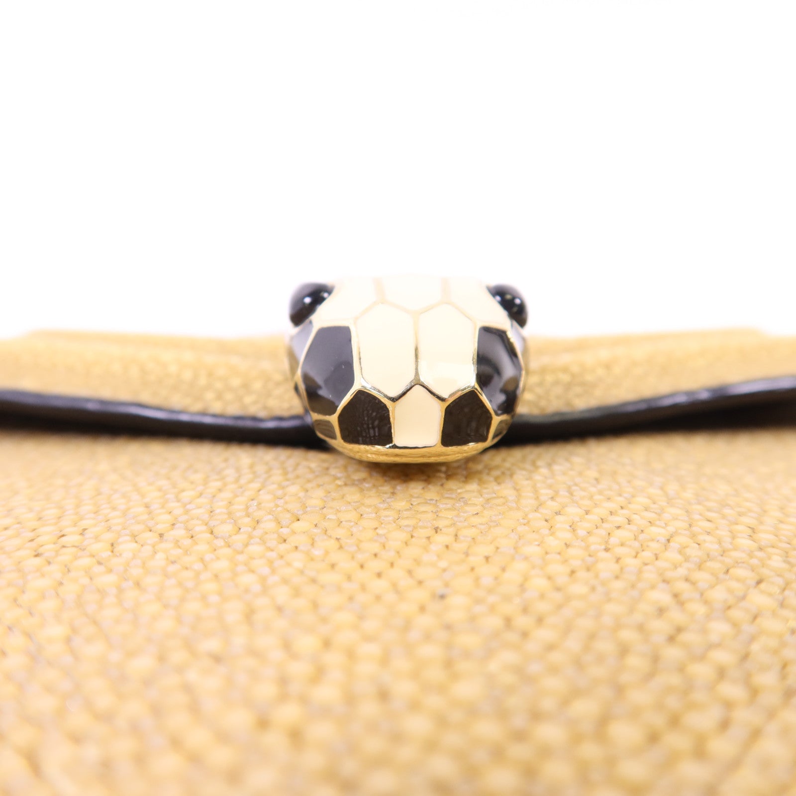 BVLGARI 魔鬼魚皮革Serpenti Forever金扣鏈帶肩背袋