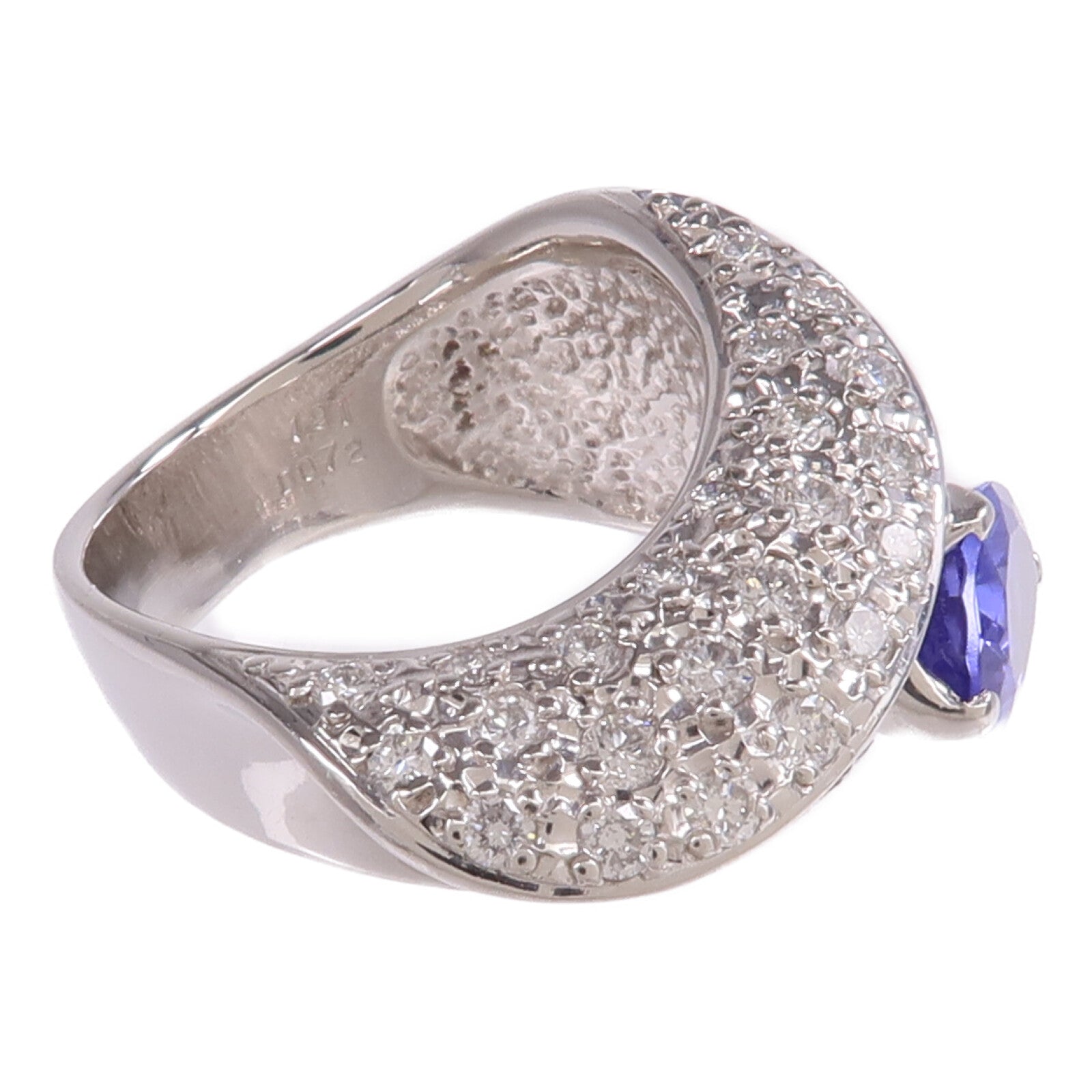 JEWELRY PT900鉑金Tanzanite Diamond Ring坦桑石/鑽石戒指US#6.75