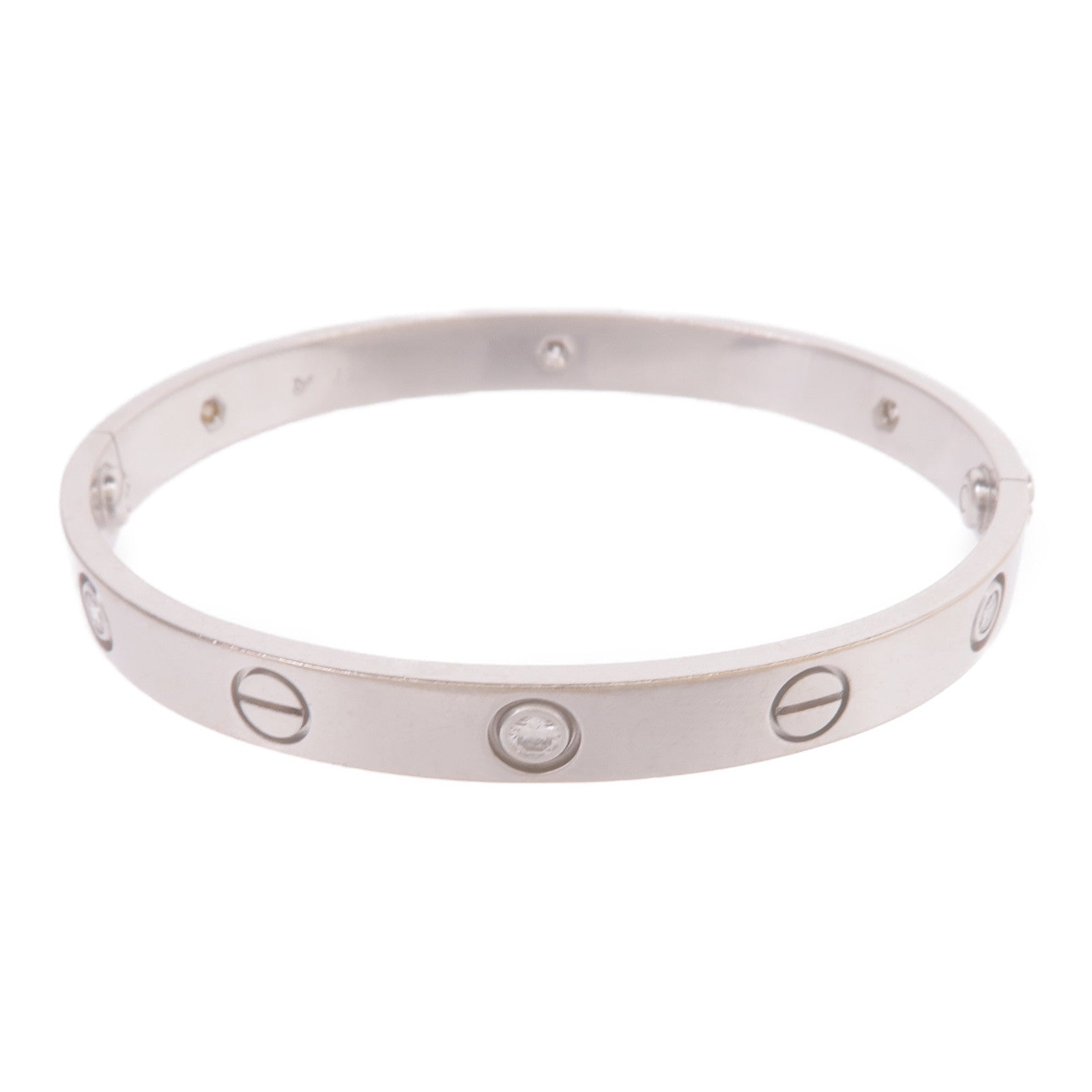 CARTIER 18K白金Love Bracelet 6 Diamonds鑽石手鐲Cartier#16