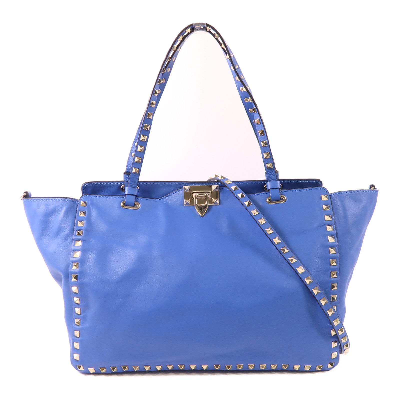 Valentino 【激減優惠】牛皮皮革2 Way Shoulder Bag金扣手挽肩背兩用袋