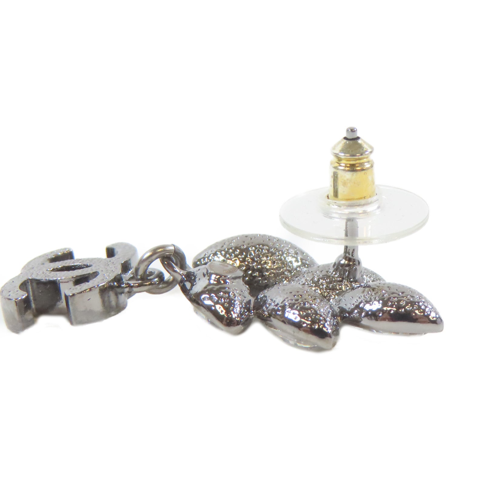 CHANEL 【激減優惠】PVC/金屬Earrings耳環銀色