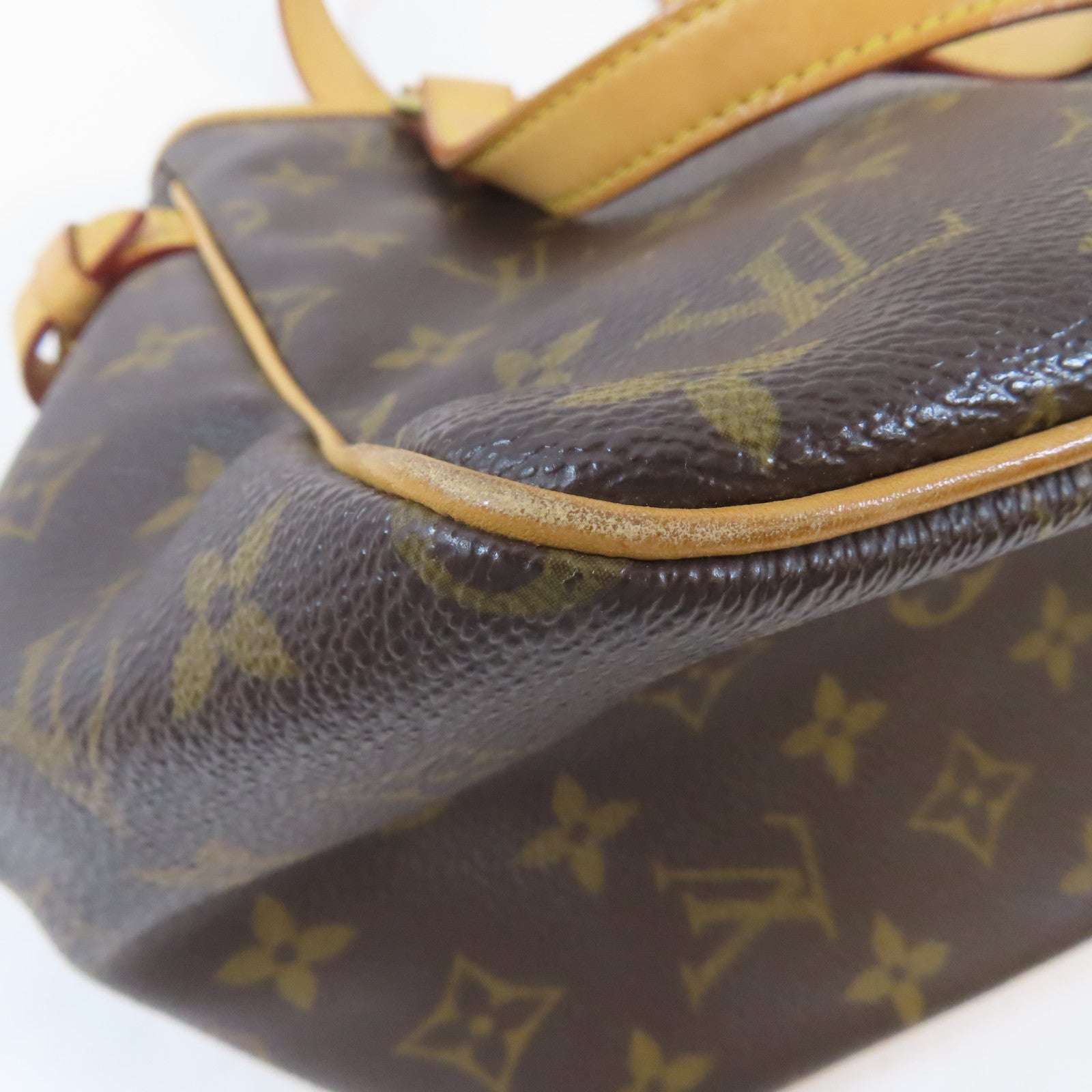 LOUIS VUITTON Monogram Batignolles金扣手挽袋啡色