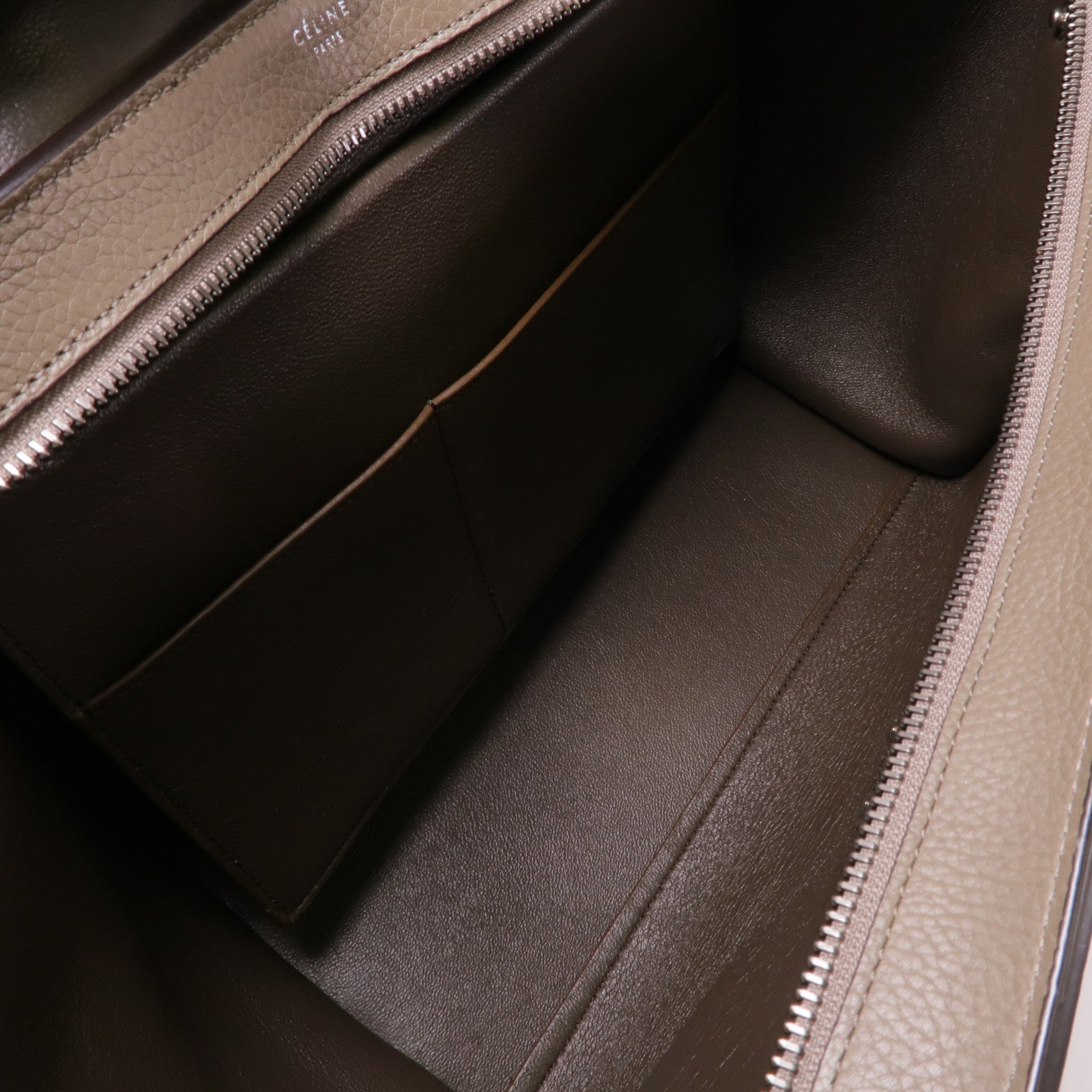 CELINE 牛皮皮革Trapeze銀扣手挽肩背兩用袋