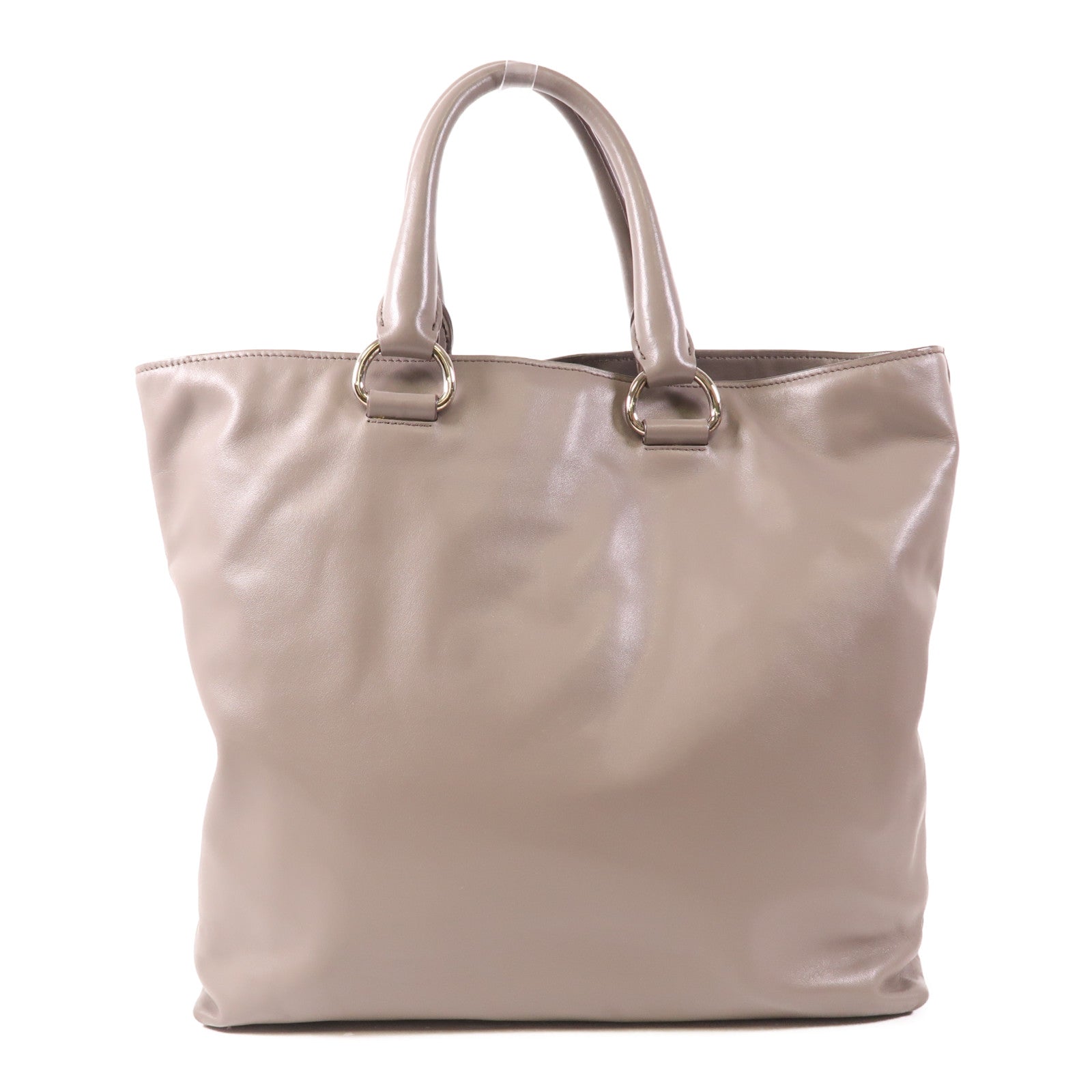 PRADA 牛皮皮革2 Way Shoulder銀扣手挽肩背兩用袋