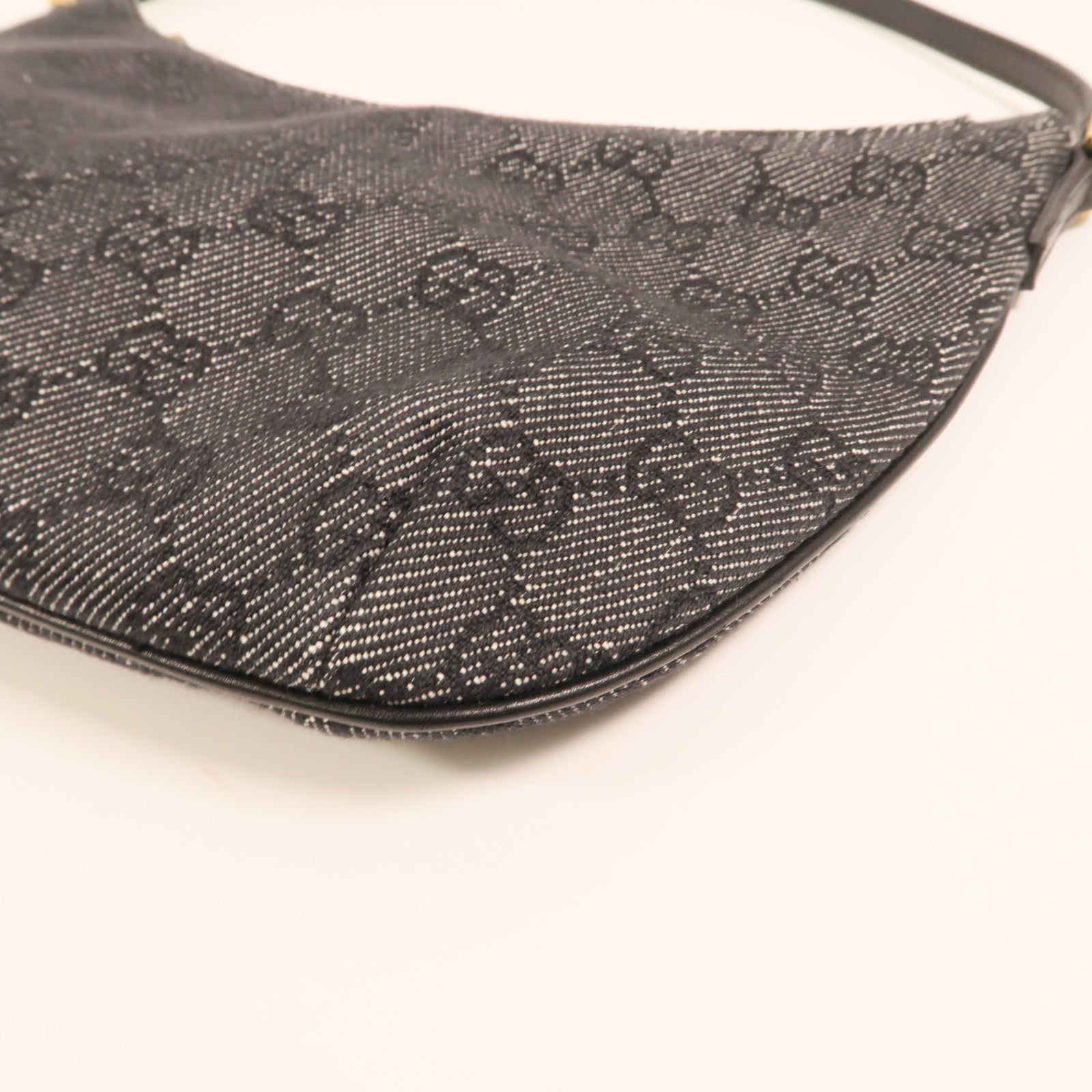 GUCCI 牛仔布Shoulder Bag金扣肩背袋