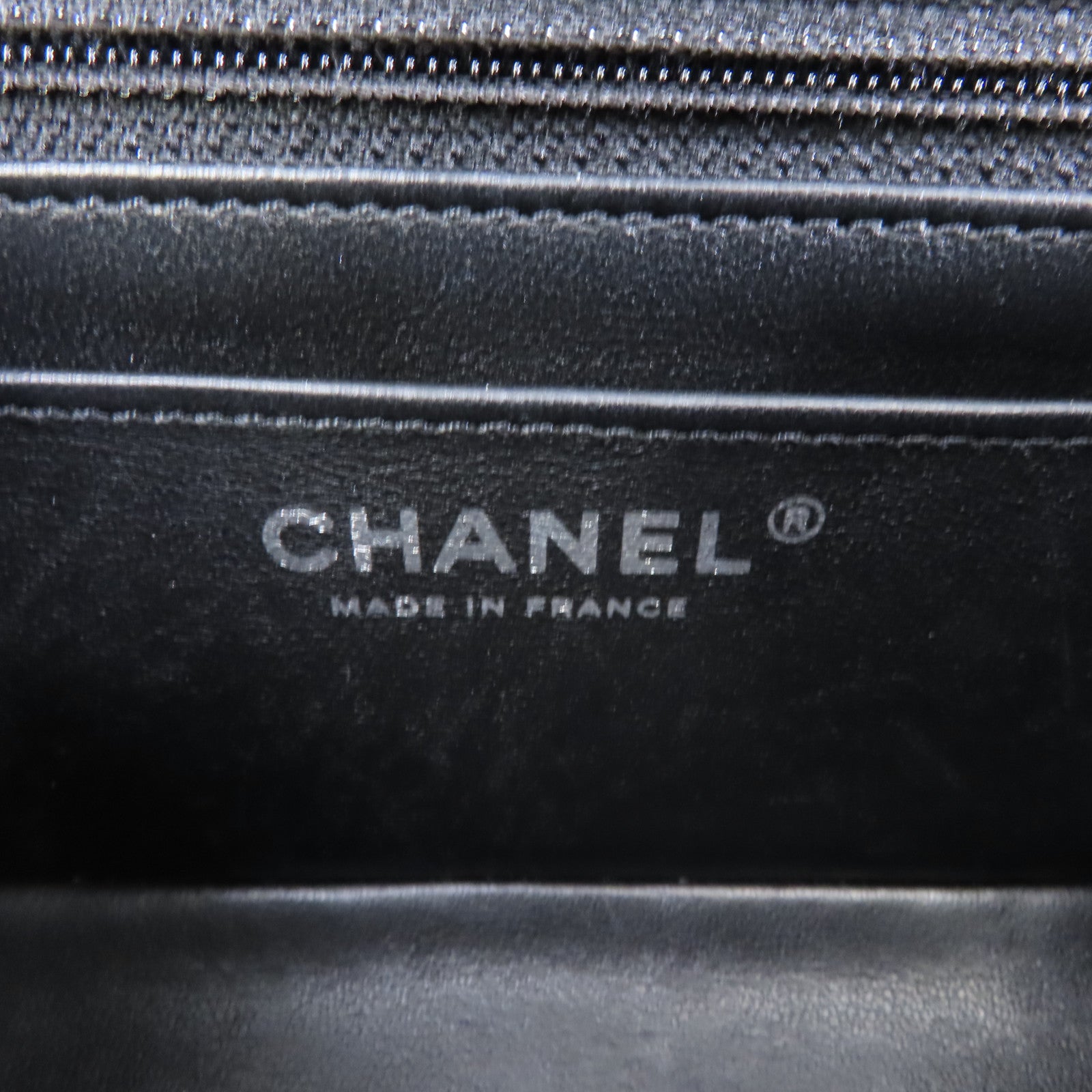 CHANEL 菱格漆皮皮革2.55 Mini鏈帶肩背袋黑色