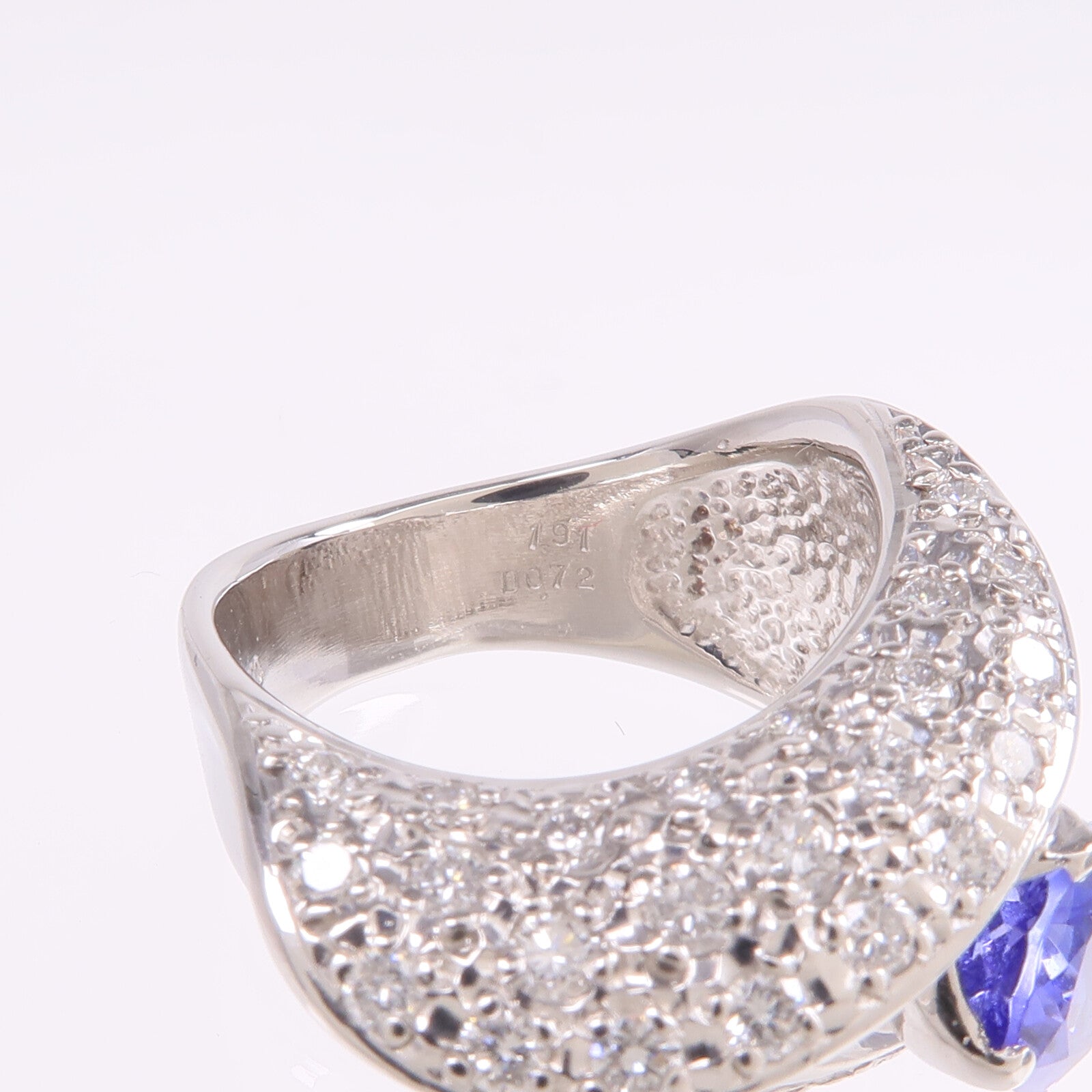 JEWELRY PT900鉑金Tanzanite Diamond Ring坦桑石/鑽石戒指US#6.75