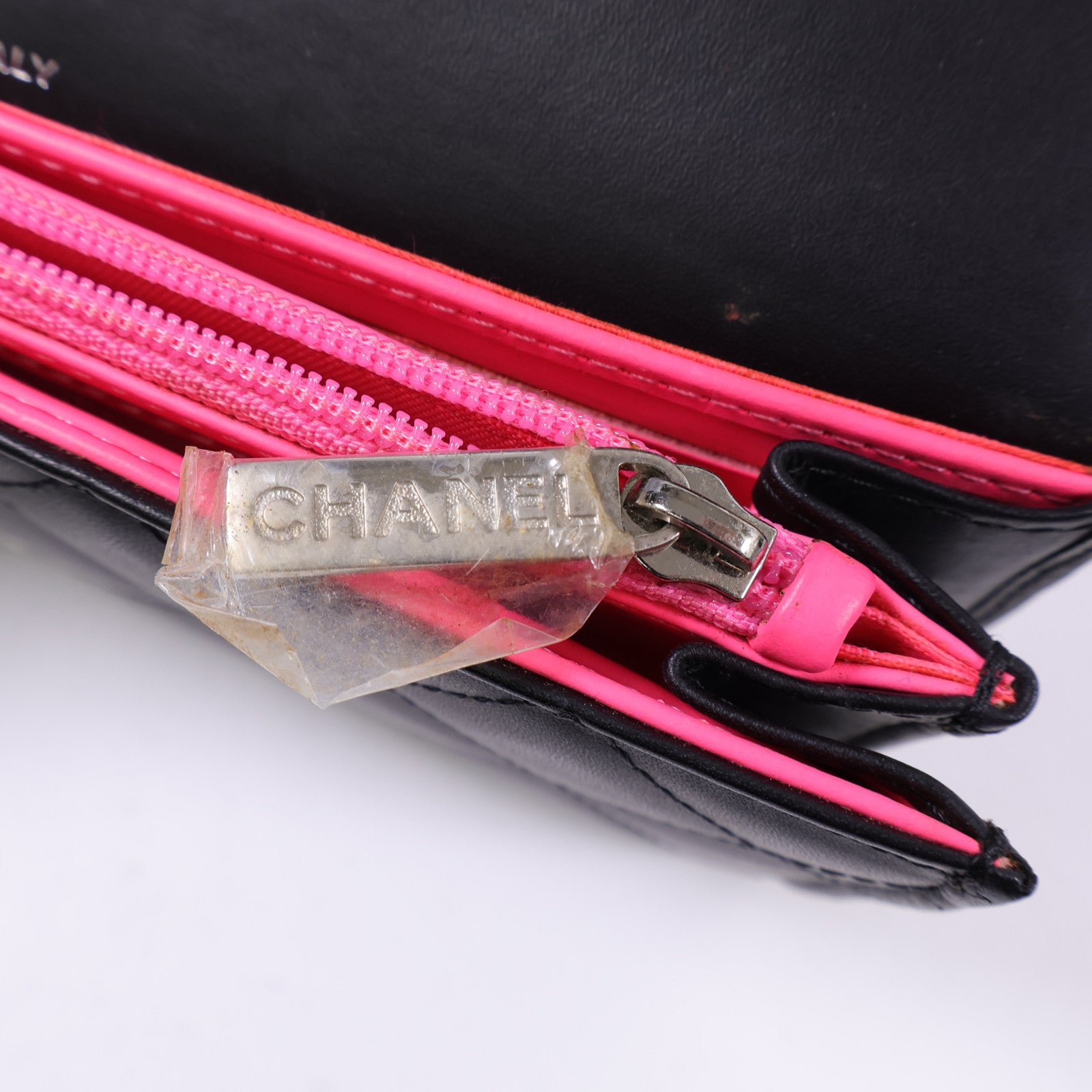 CHANEL 牛皮皮革Cambon Long Wallet銀扣長錢包