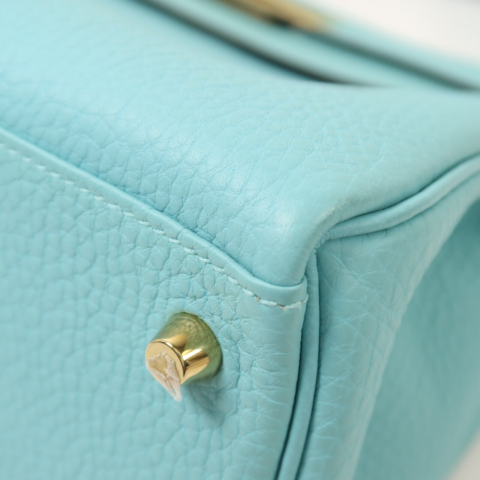 HERMES Togo皮革Kelly 28手挽肩背兩用袋Bleu Atoll
