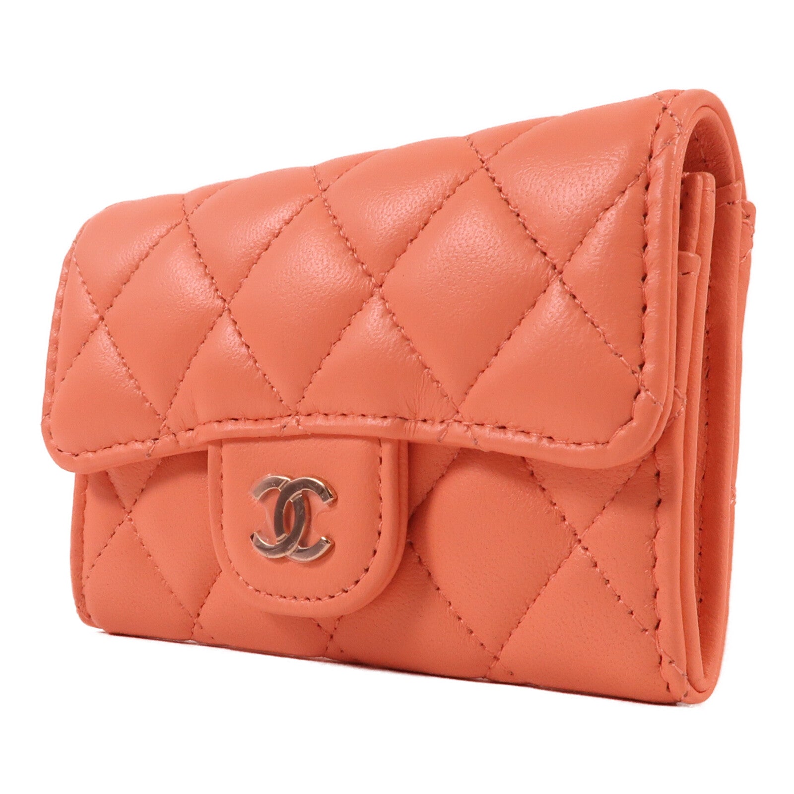 CHANEL 羊皮皮革Card Case金扣卡片套