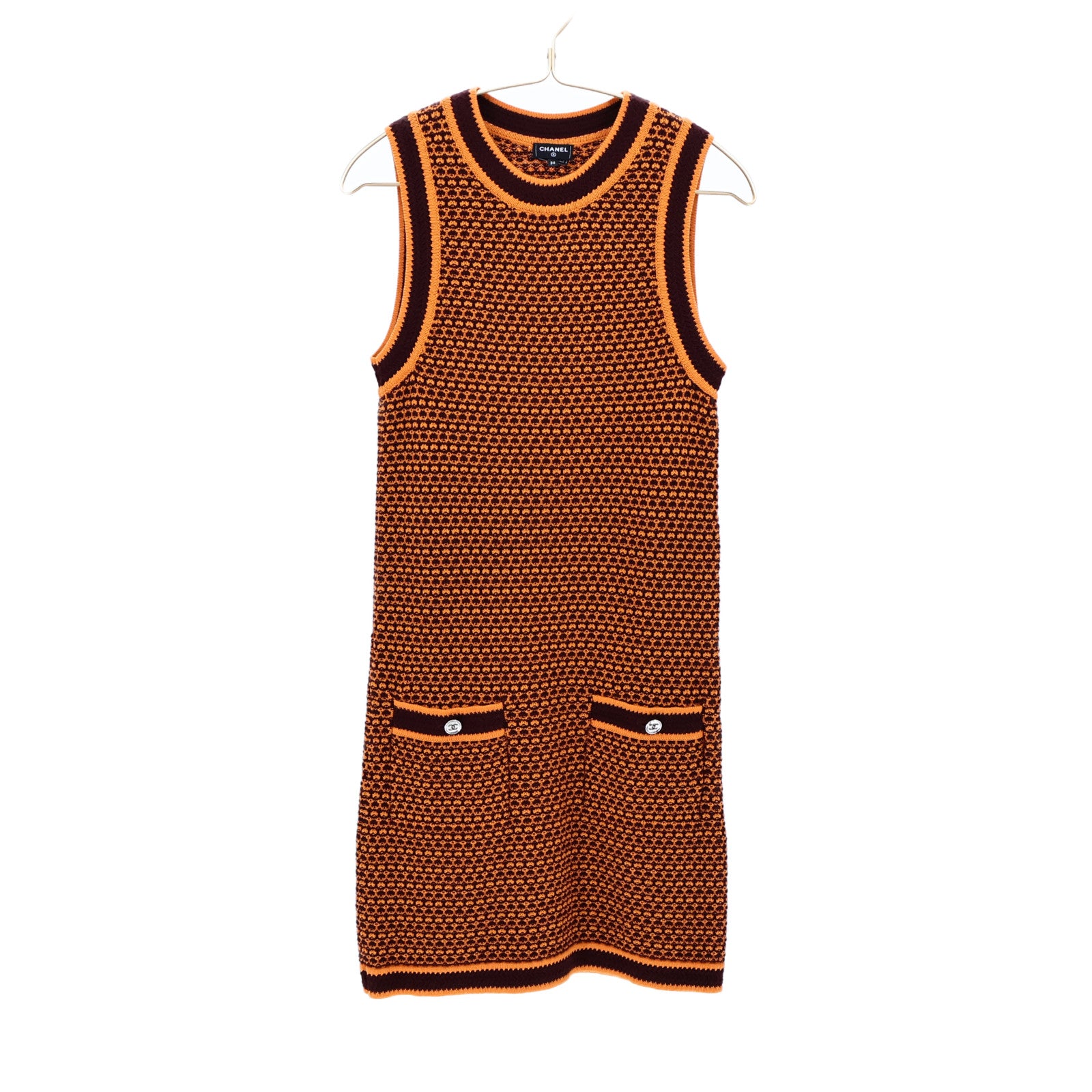 CHANEL Cashmere Sleeveless Knee-Length Knit Dress連身裙