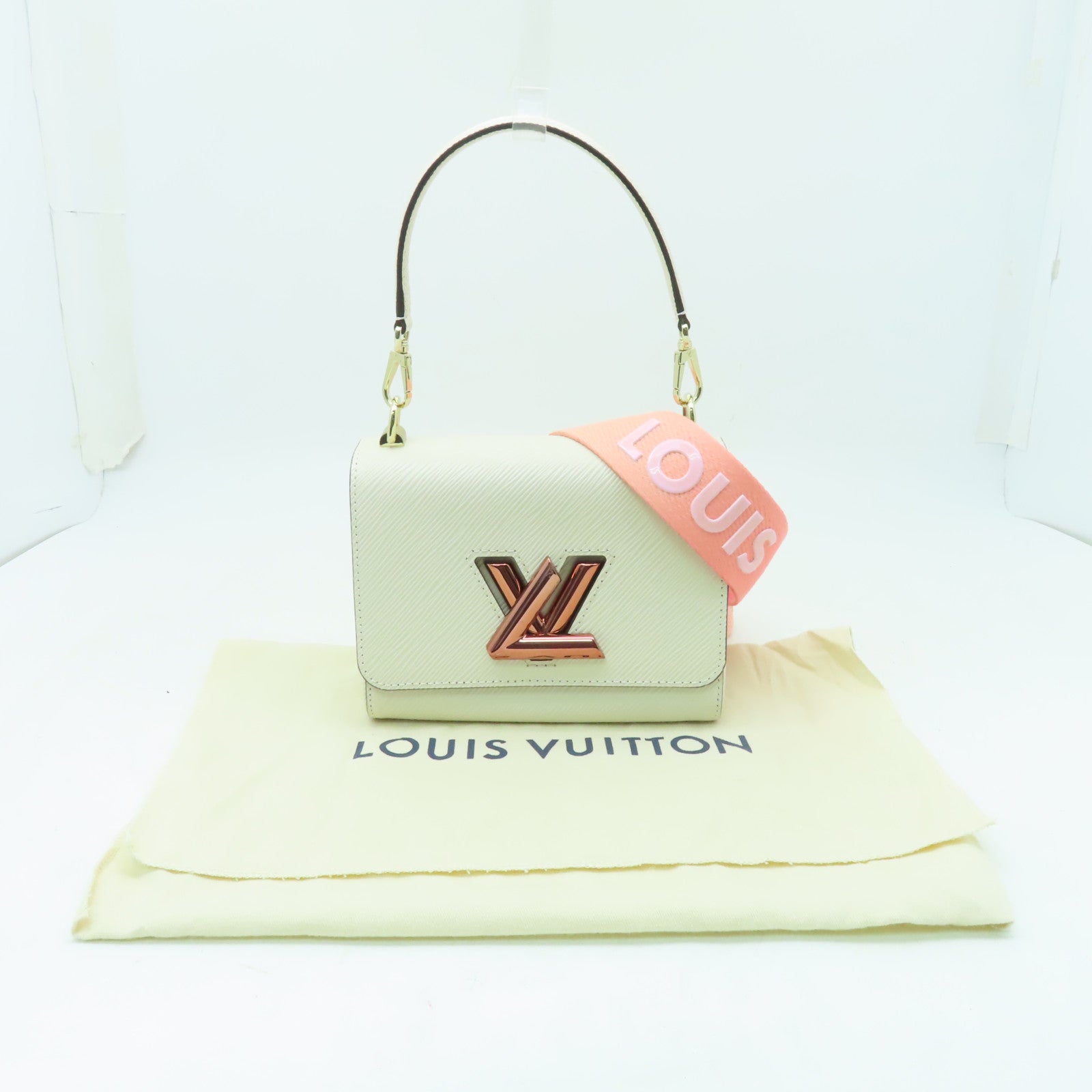 LOUIS VUITTON 【激減優惠】Epi Twist PM金扣手挽肩背兩用袋白色