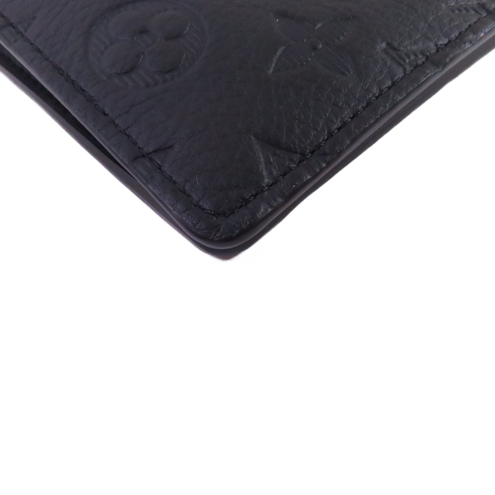 LOUIS VUITTON Monogram Shadow Brazza Wallet長錢包黑色
